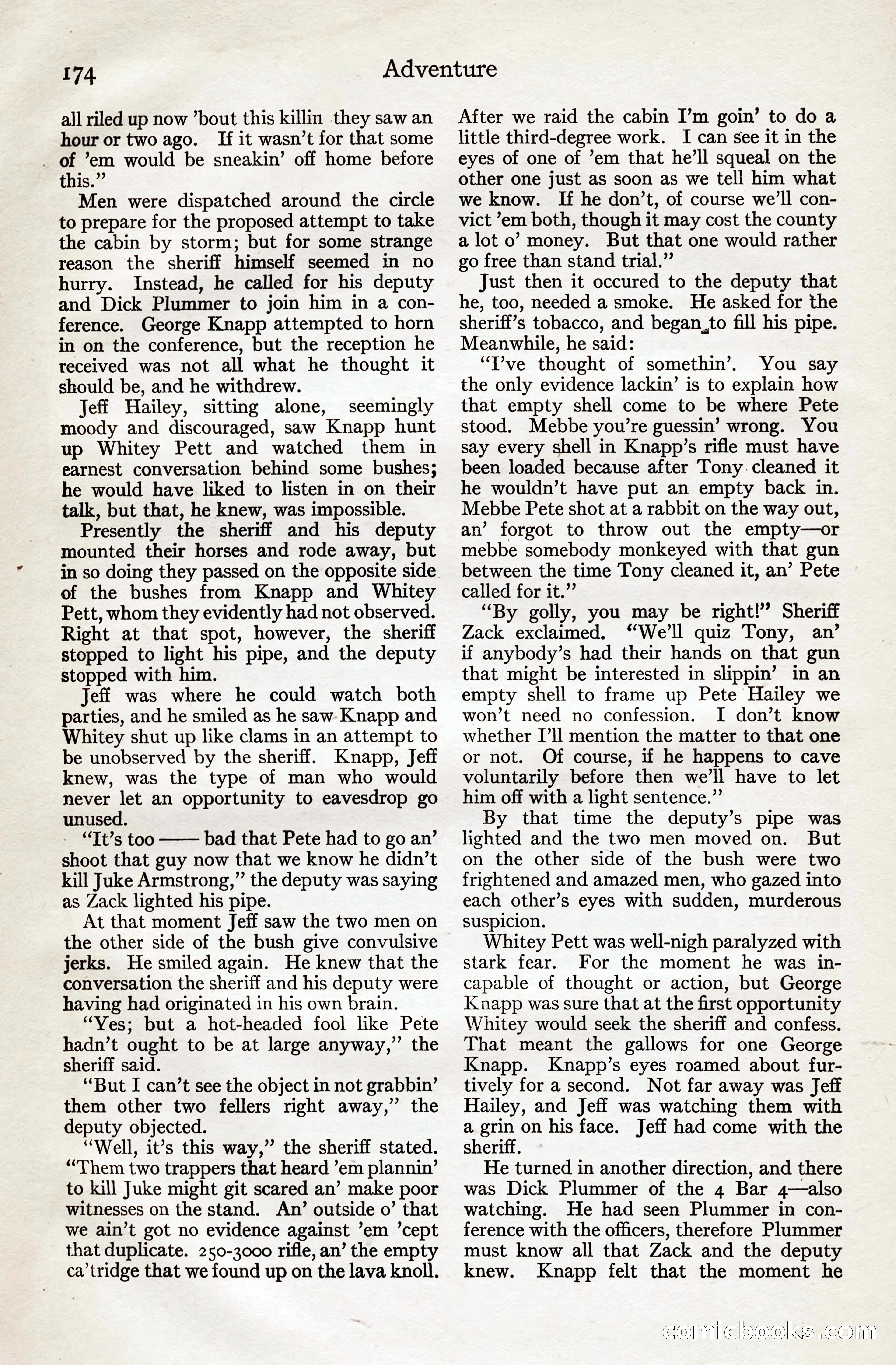 Adventure Magazine, August 20, 1923 — page 180 of 200