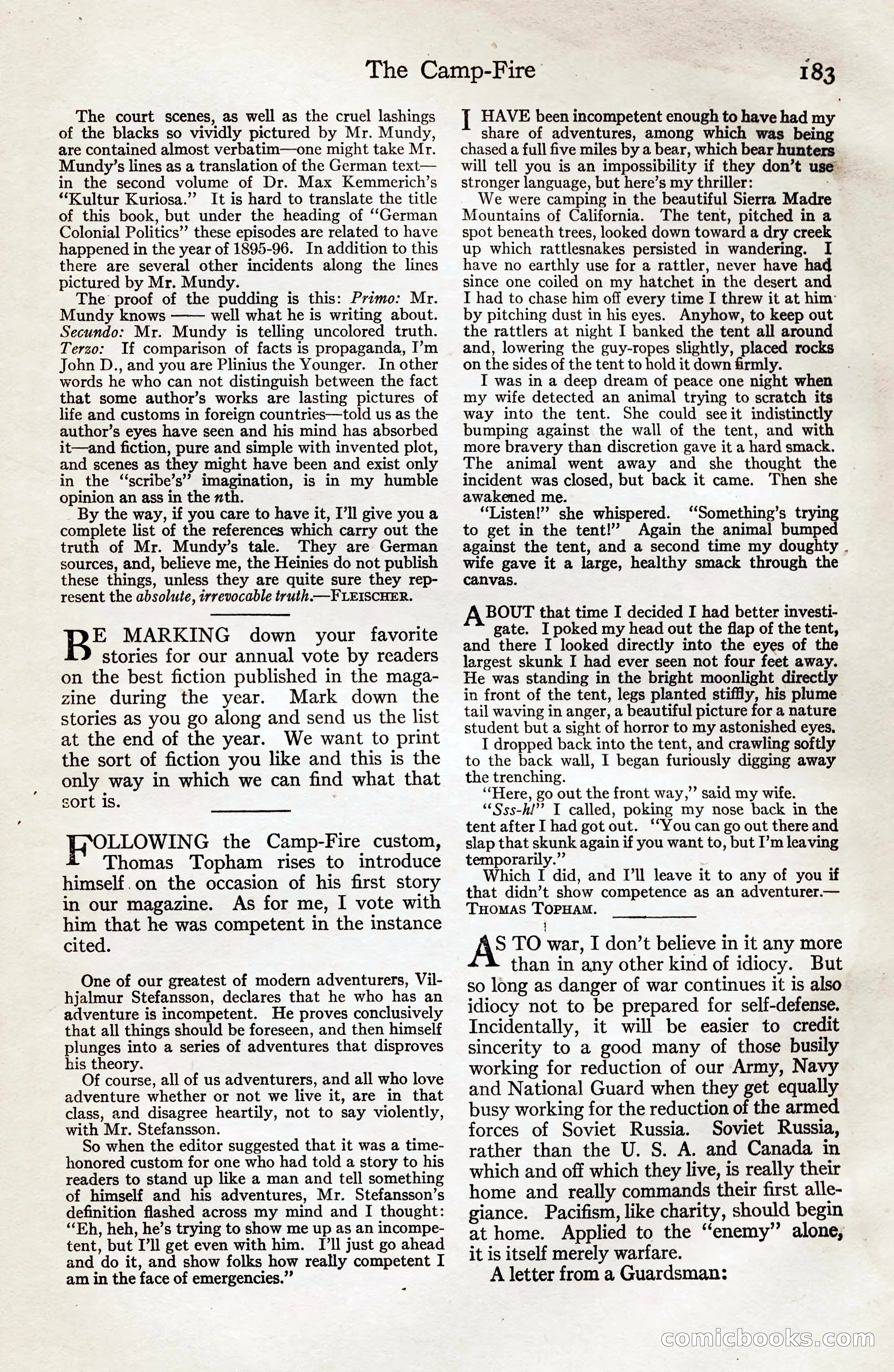 Adventure Magazine, August 20, 1923 — page 189 of 200