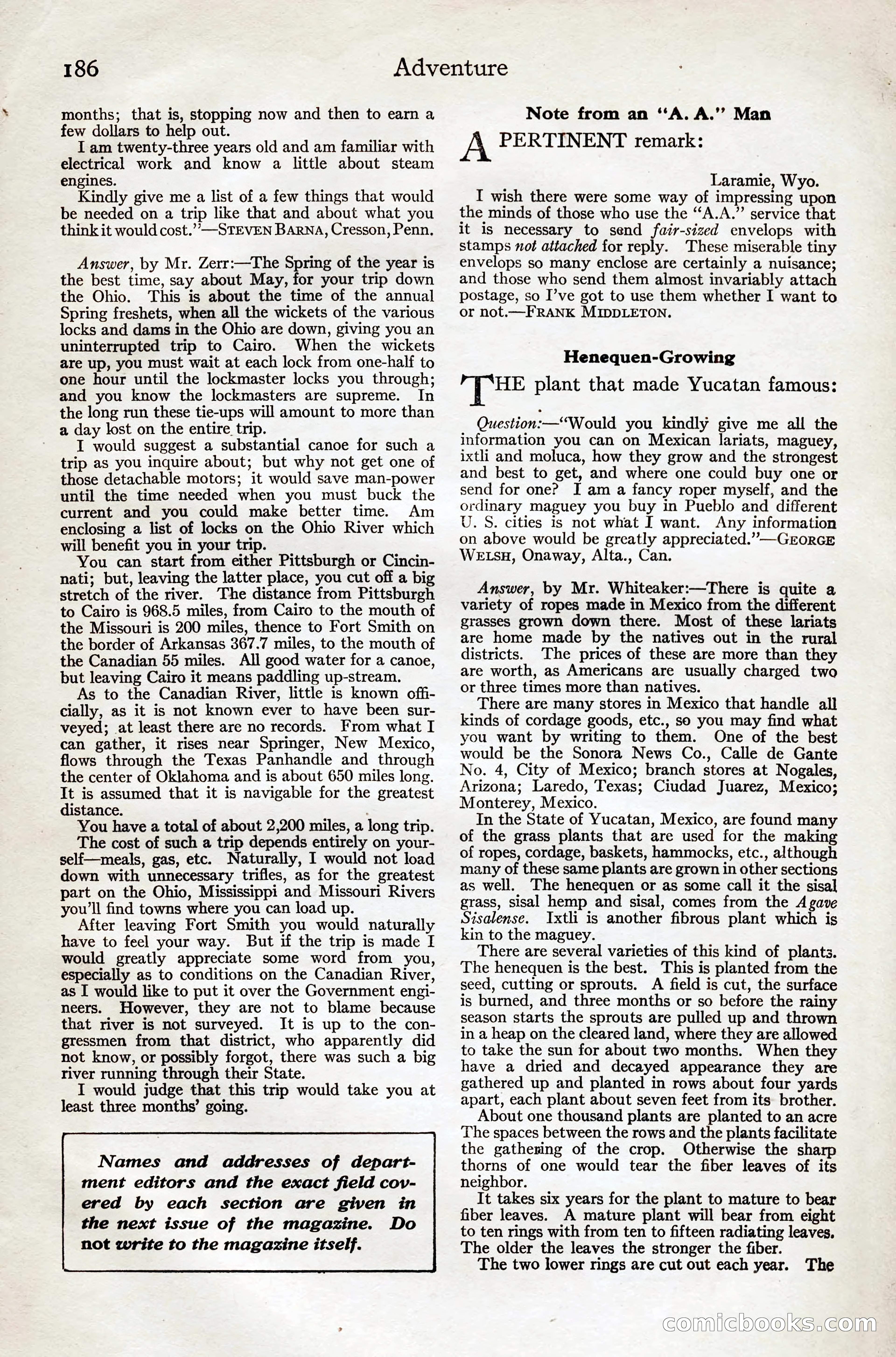 Adventure Magazine, August 20, 1923 — page 192 of 200