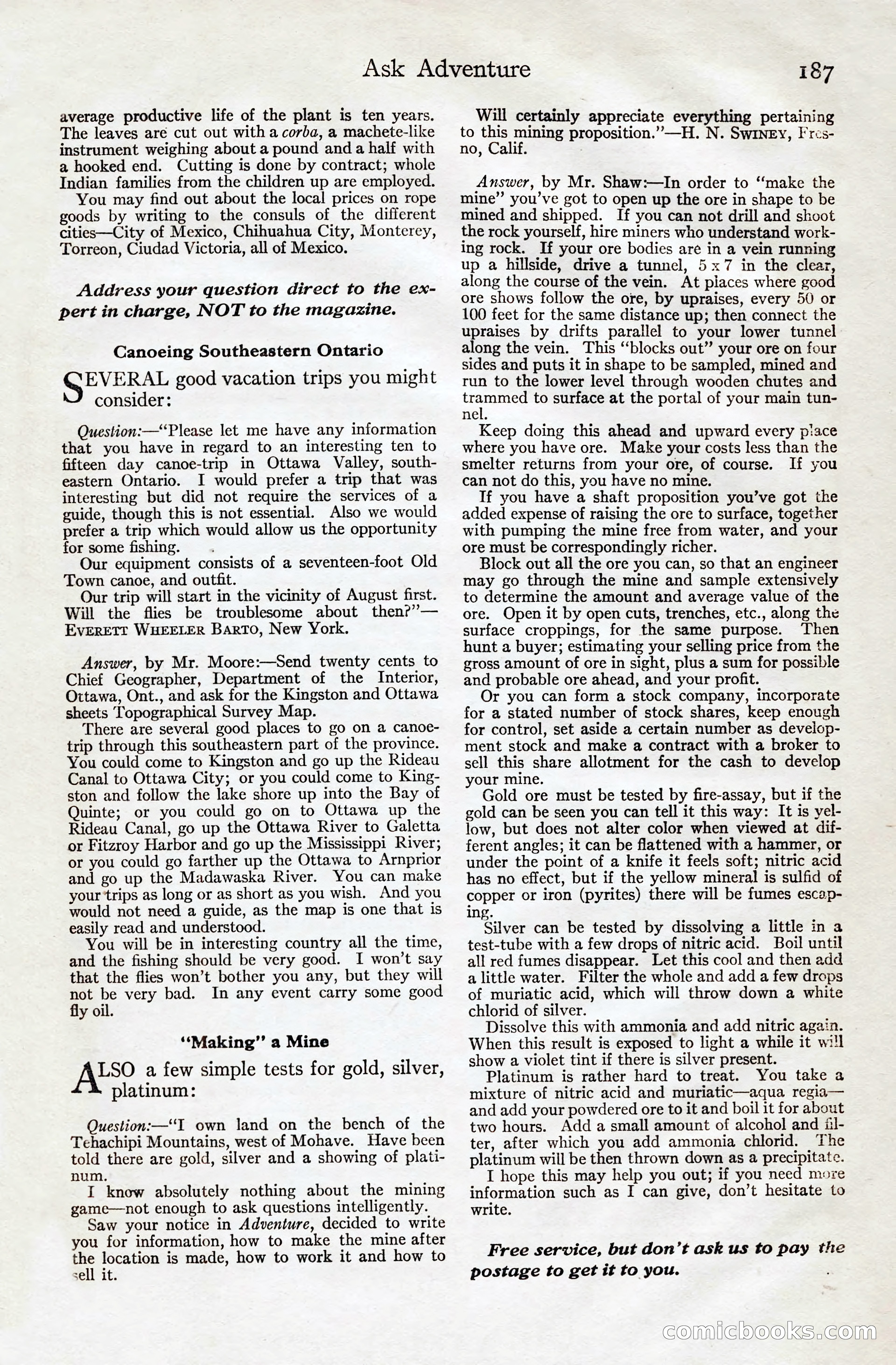 Adventure Magazine, August 20, 1923 — page 193 of 200