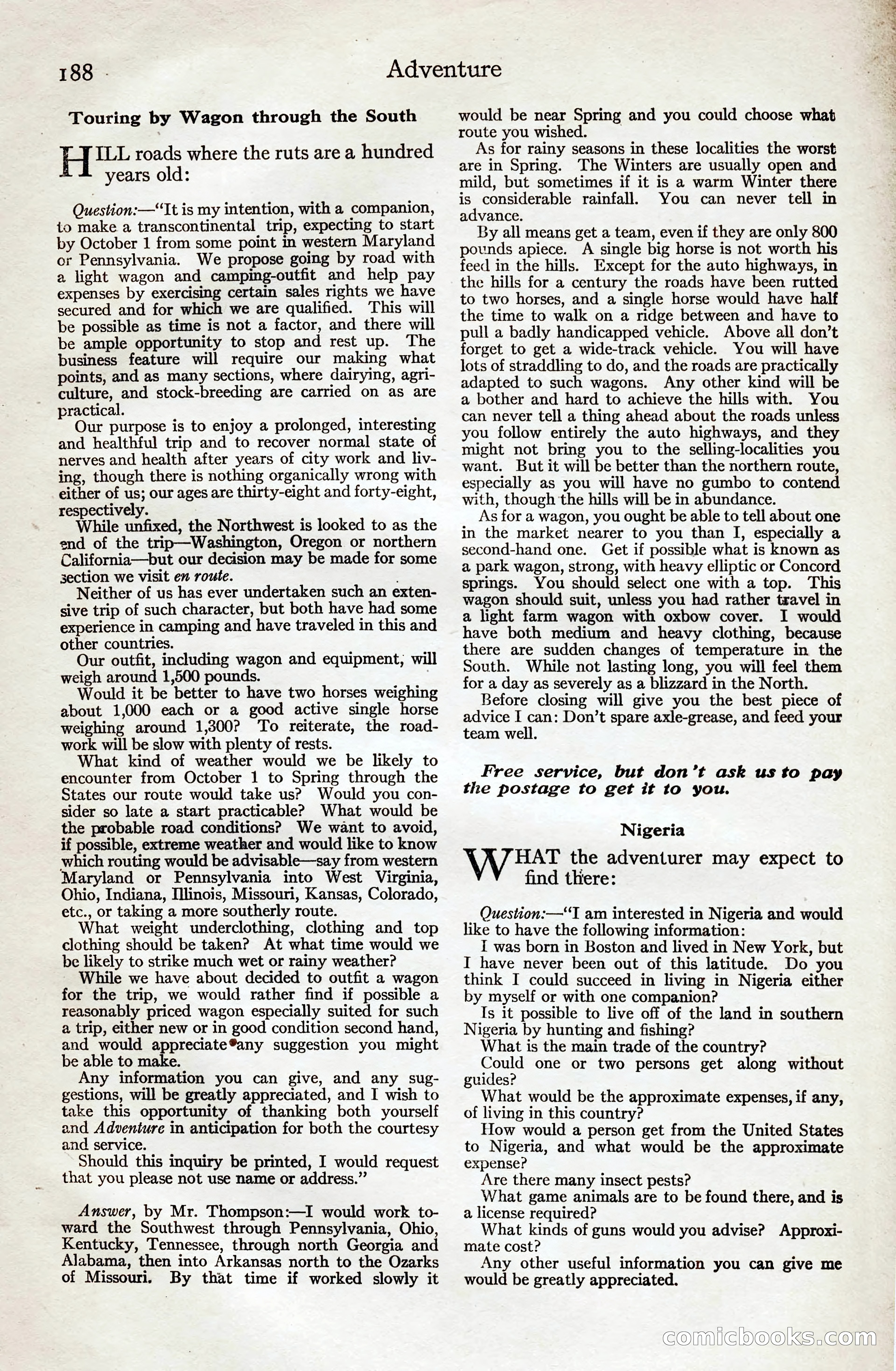 Adventure Magazine, August 20, 1923 — page 194 of 200