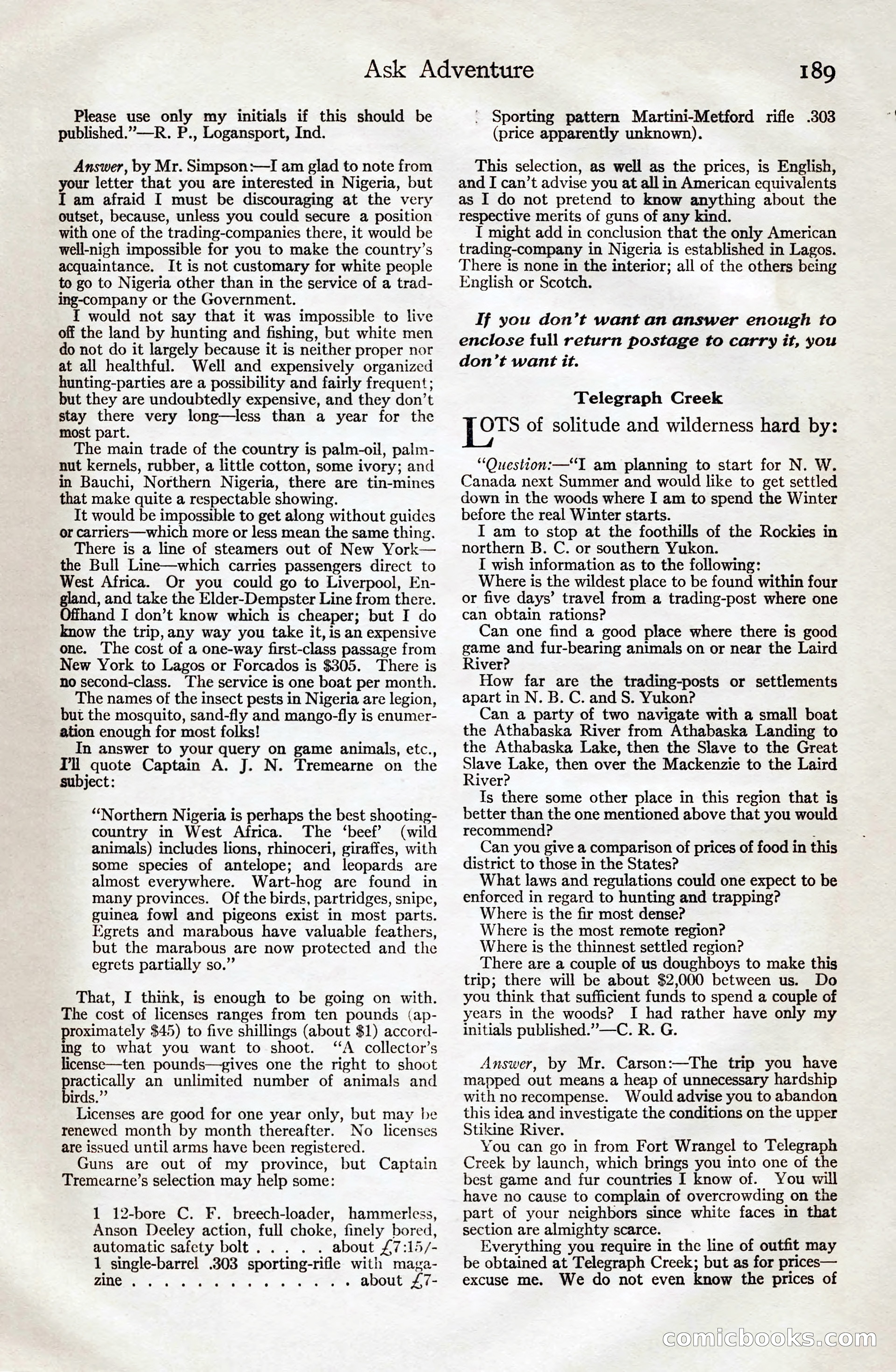 Adventure Magazine, August 20, 1923 — page 195 of 200