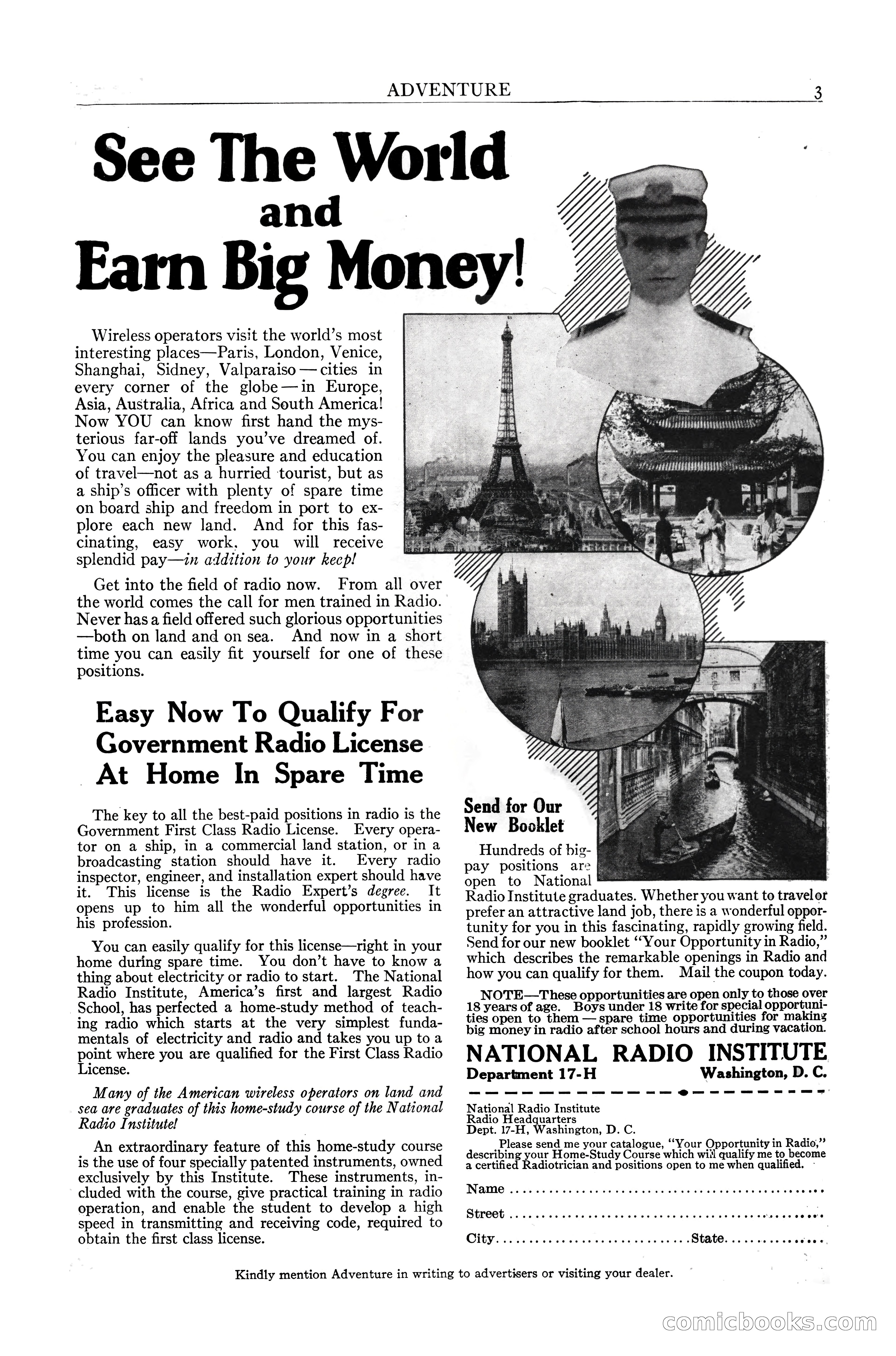 Adventure Magazine, August 30, 1923 — page 5 of 204