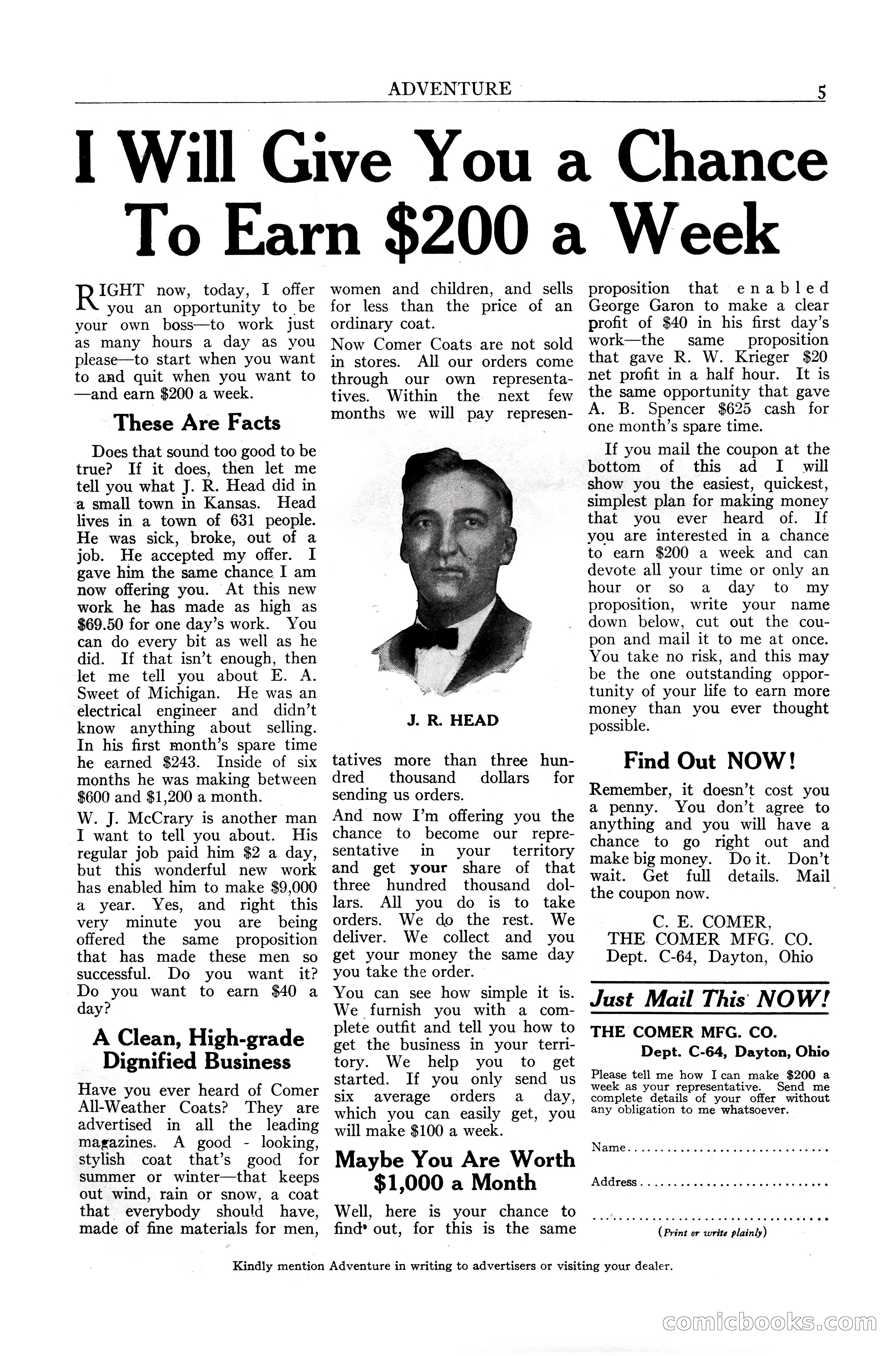 Adventure Magazine, August 30, 1923 — page 7 of 204