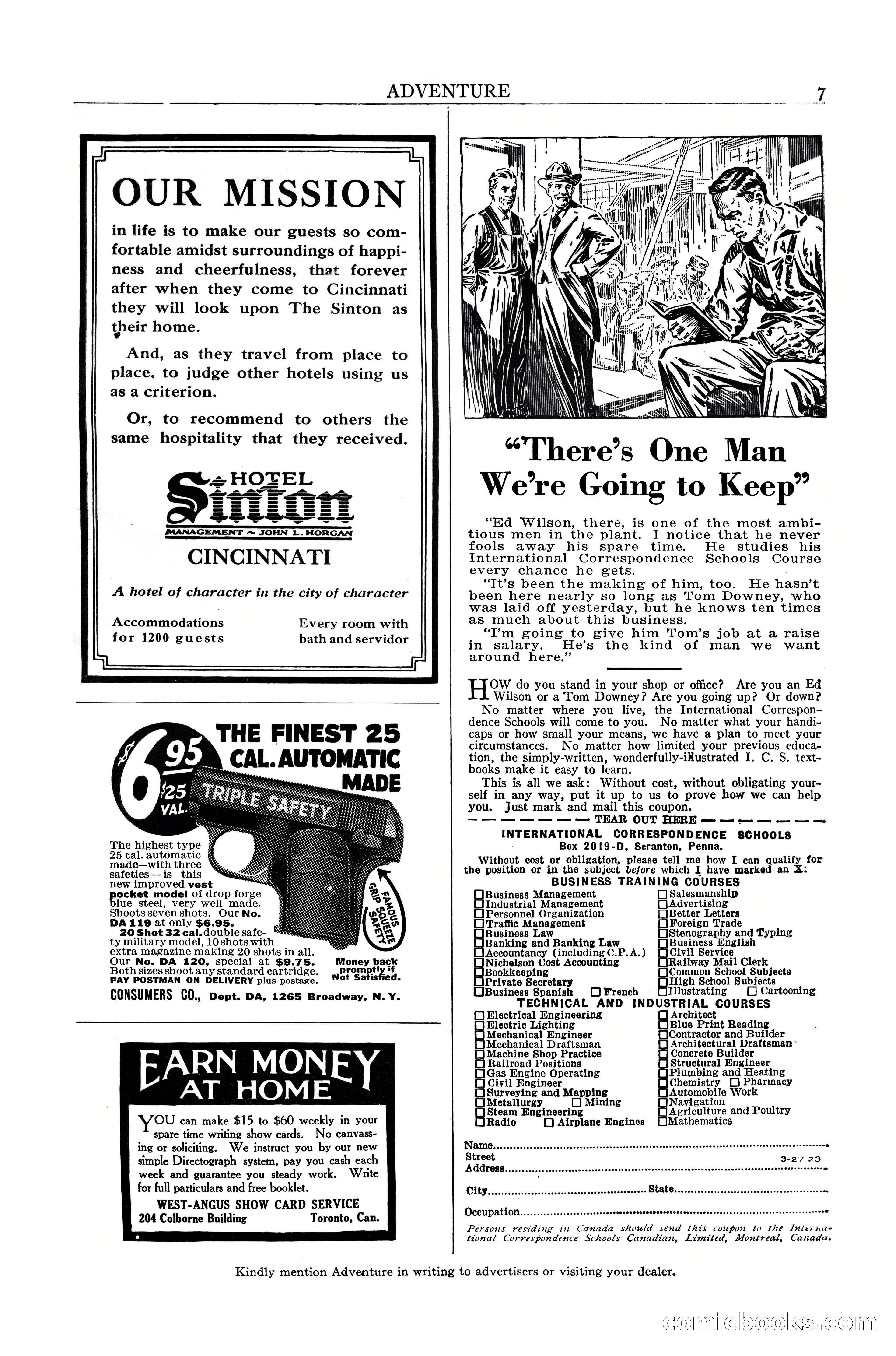 Adventure Magazine, August 30, 1923 — page 9 of 204
