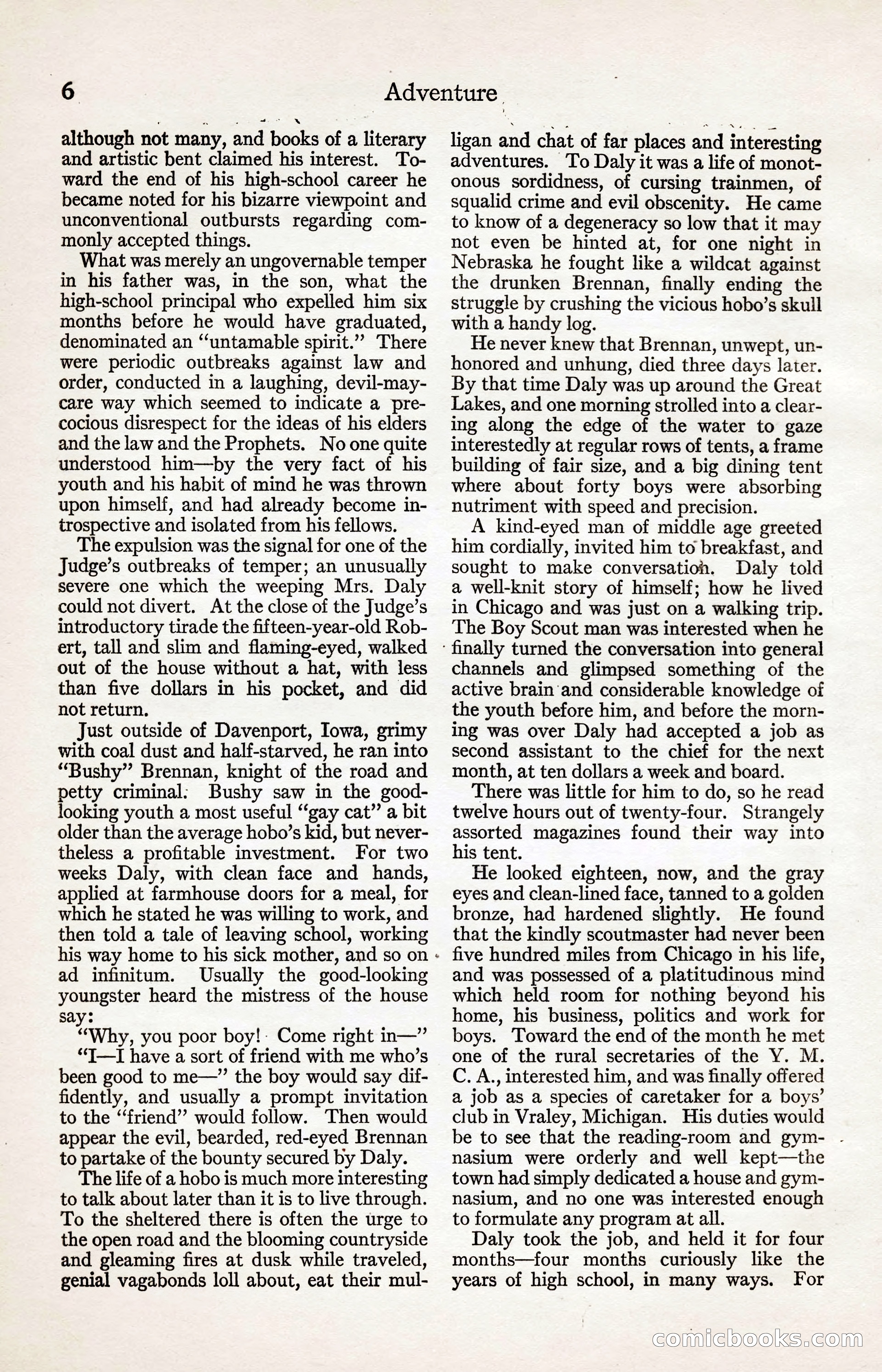 Adventure Magazine, August 30, 1923 — page 16 of 204