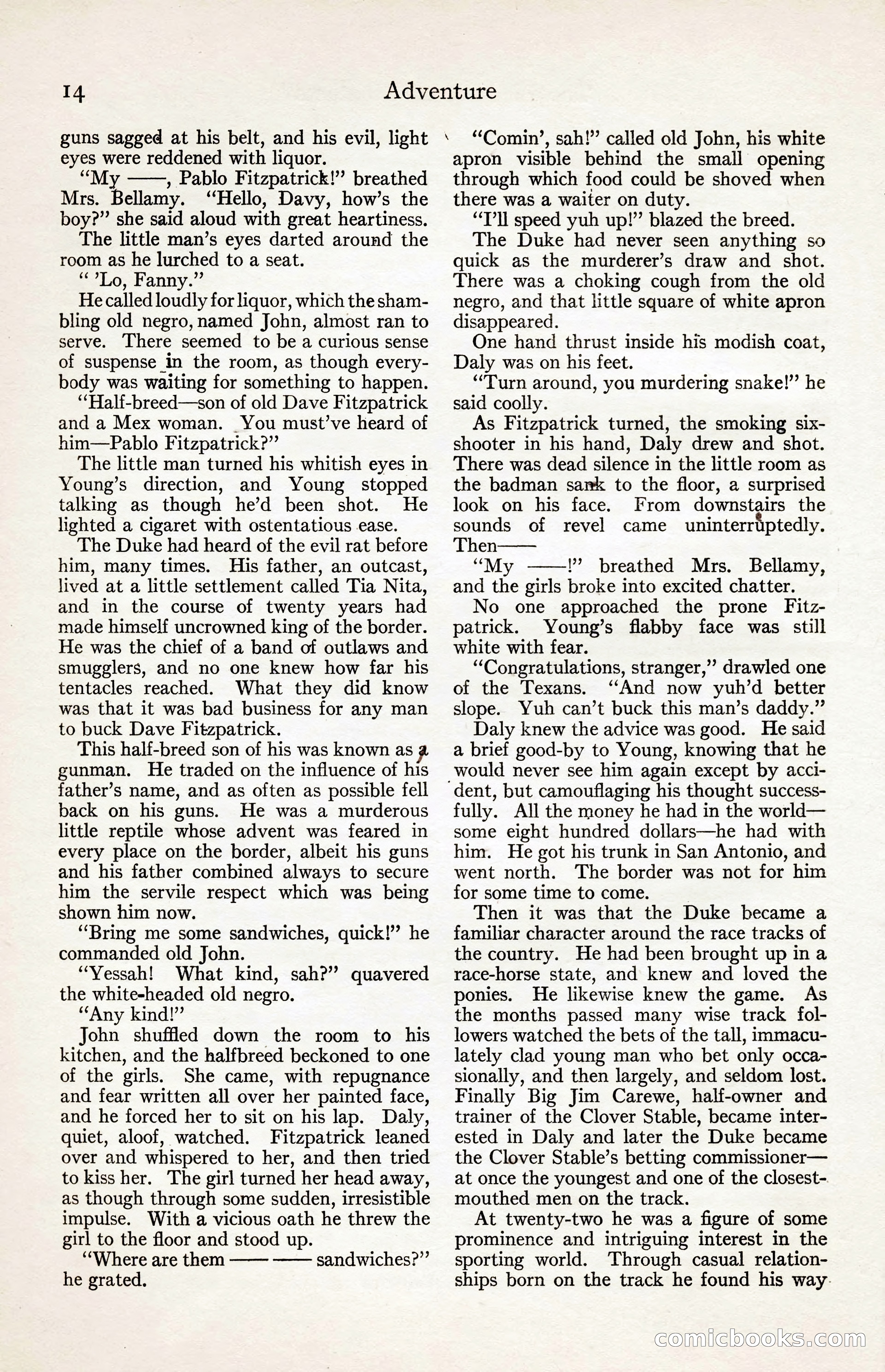 Adventure Magazine, August 30, 1923 — page 24 of 204