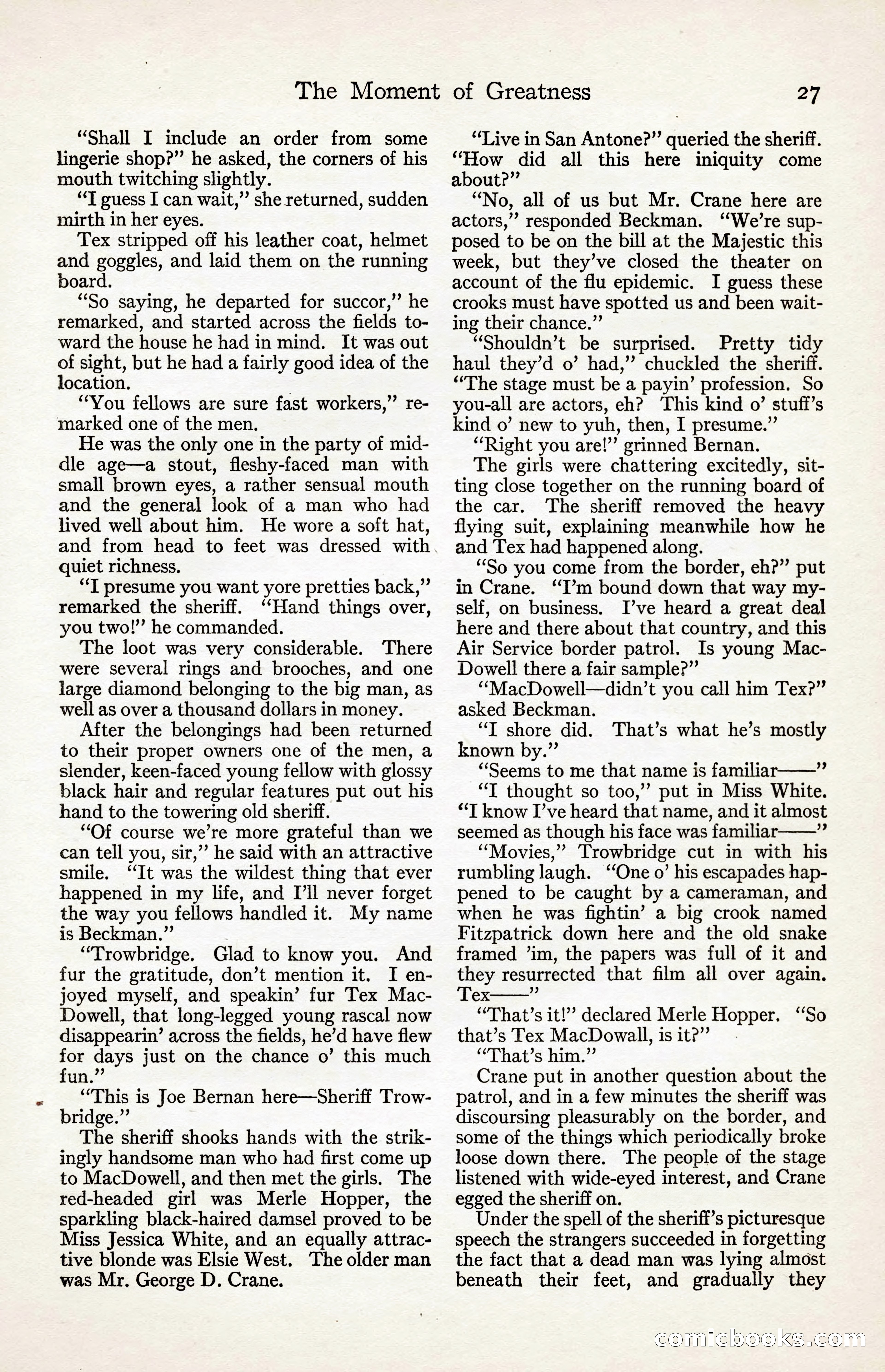 Adventure Magazine, August 30, 1923 — page 37 of 204
