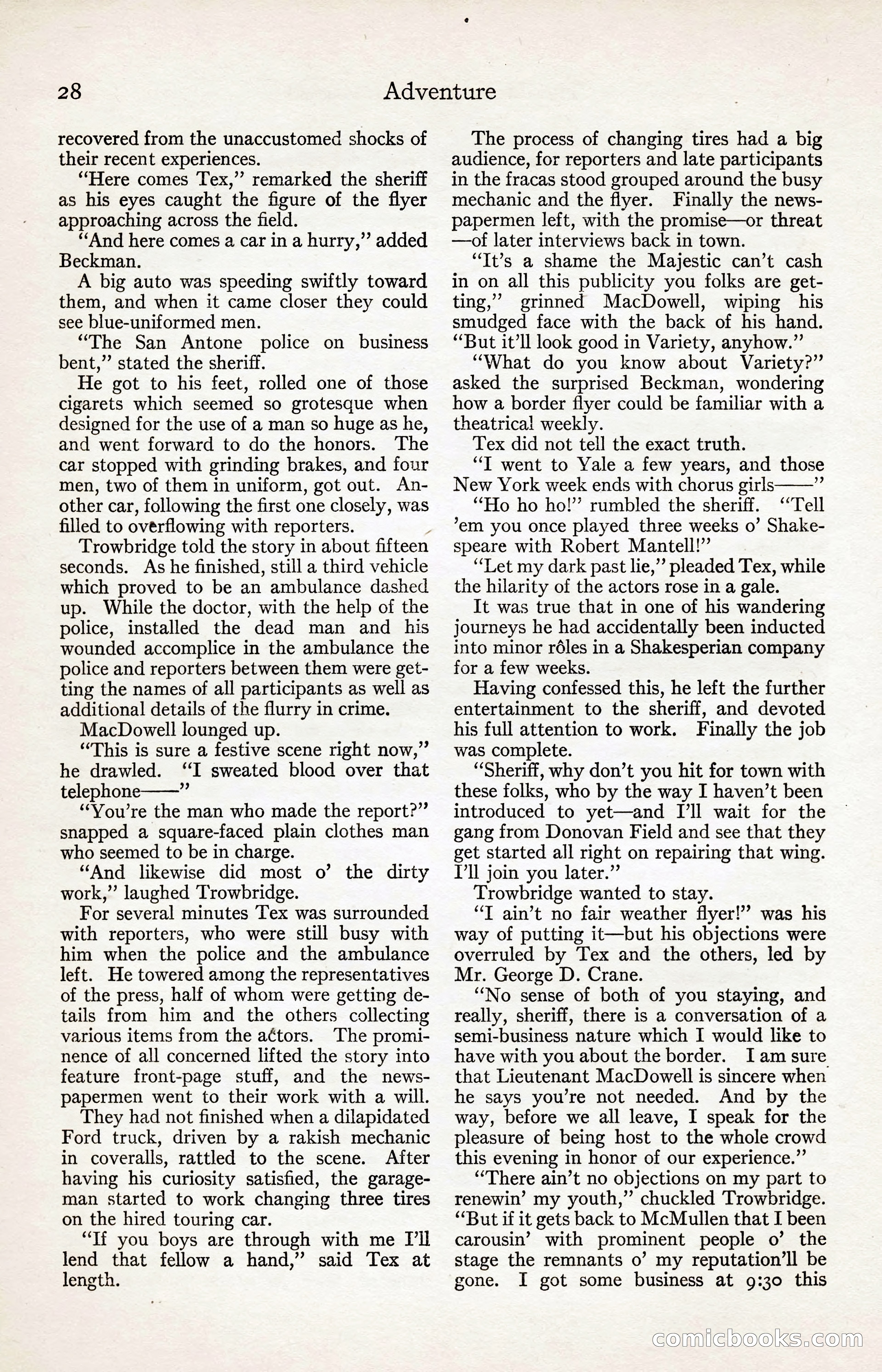 Adventure Magazine, August 30, 1923 — page 38 of 204