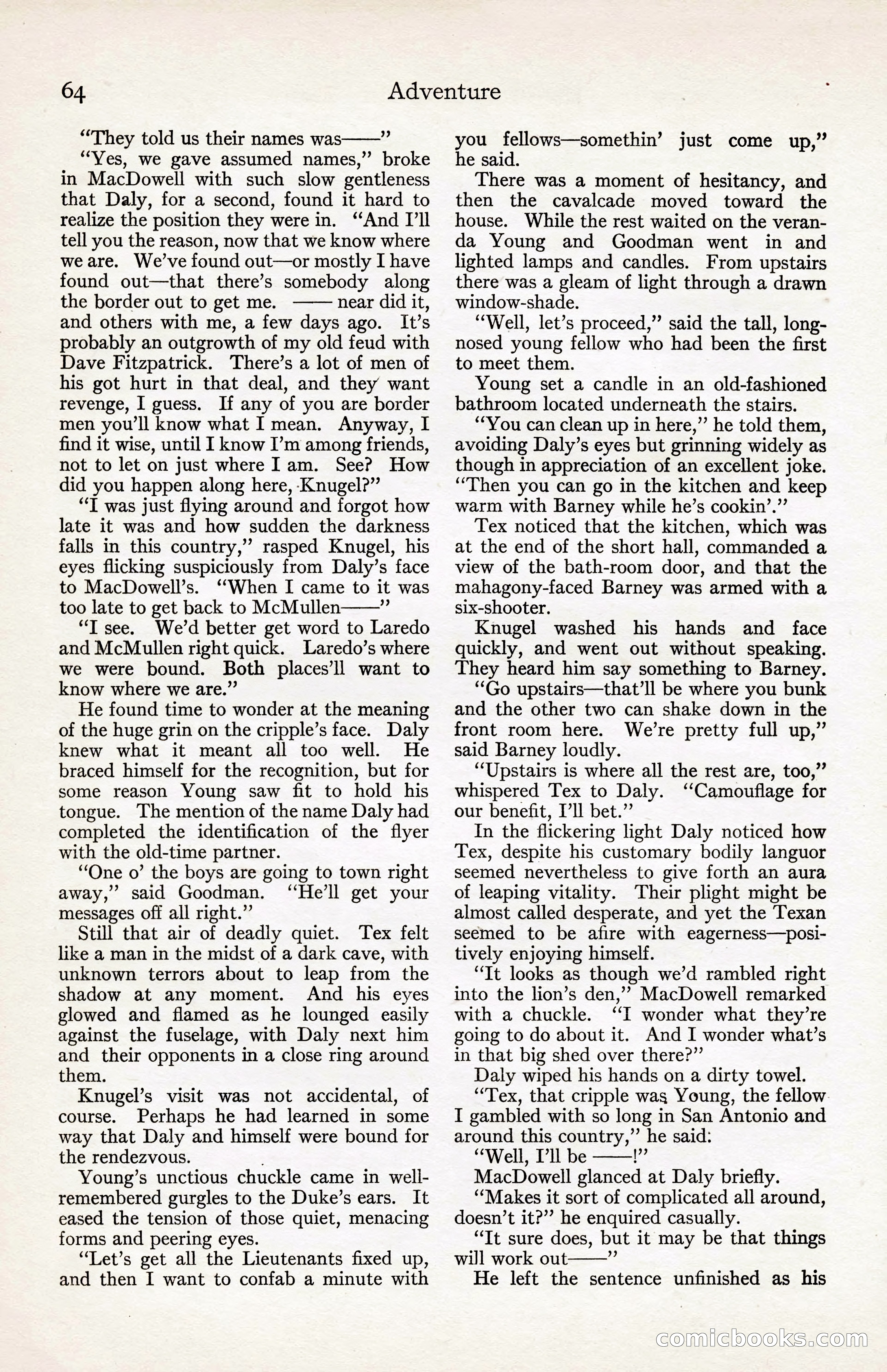 Adventure Magazine, August 30, 1923 — page 74 of 204