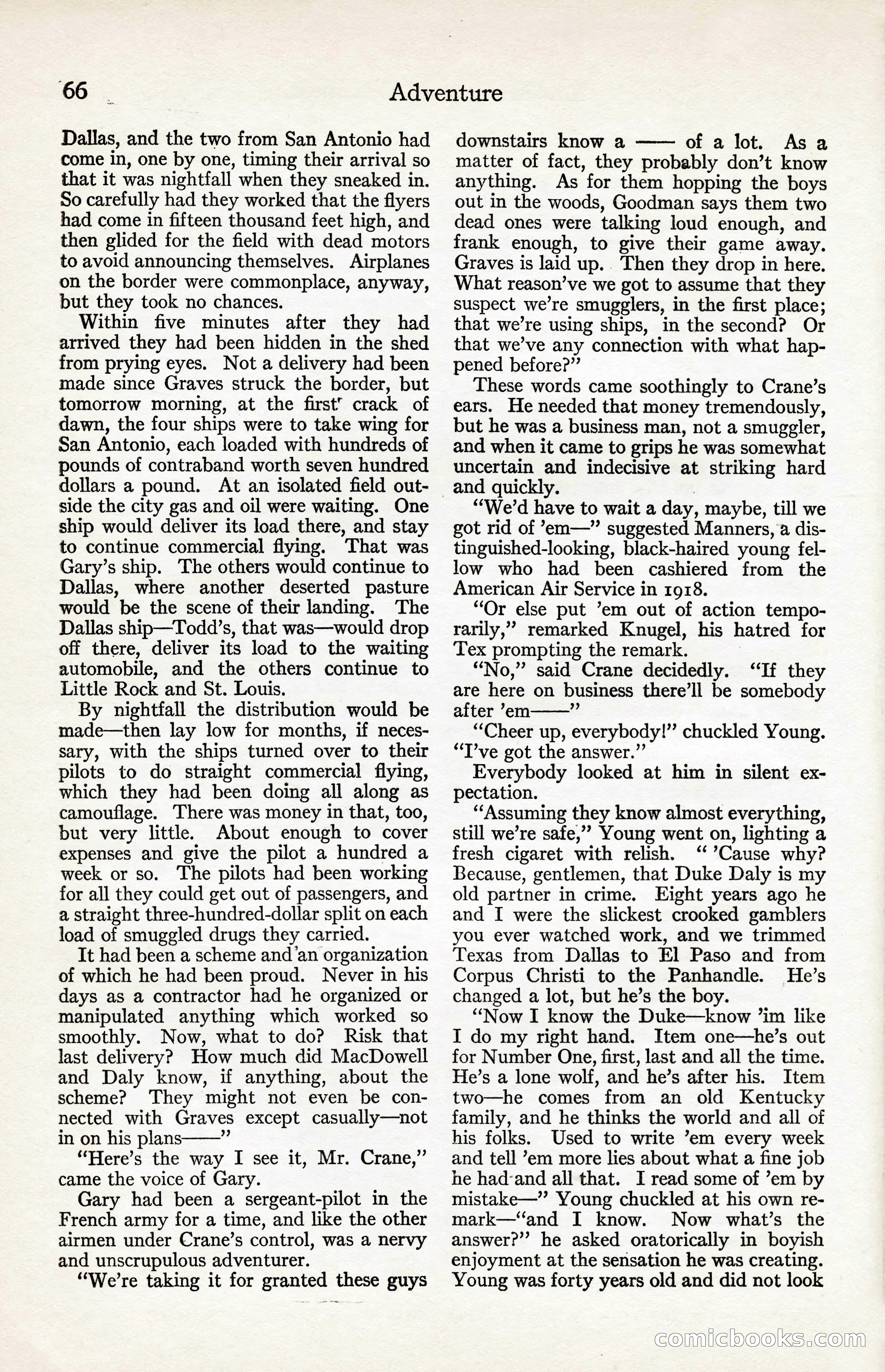 Adventure Magazine, August 30, 1923 — page 76 of 204