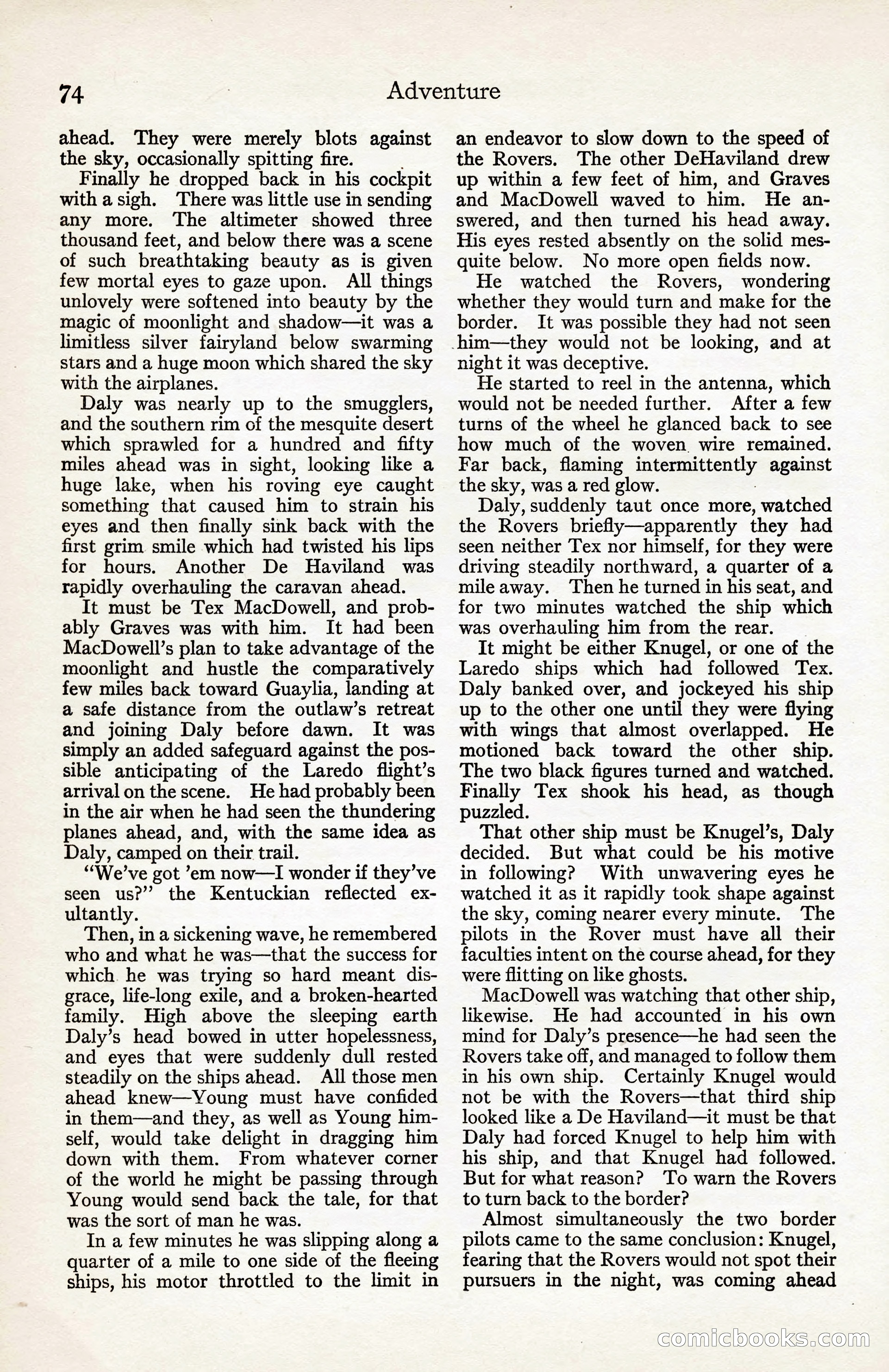 Adventure Magazine, August 30, 1923 — page 84 of 204