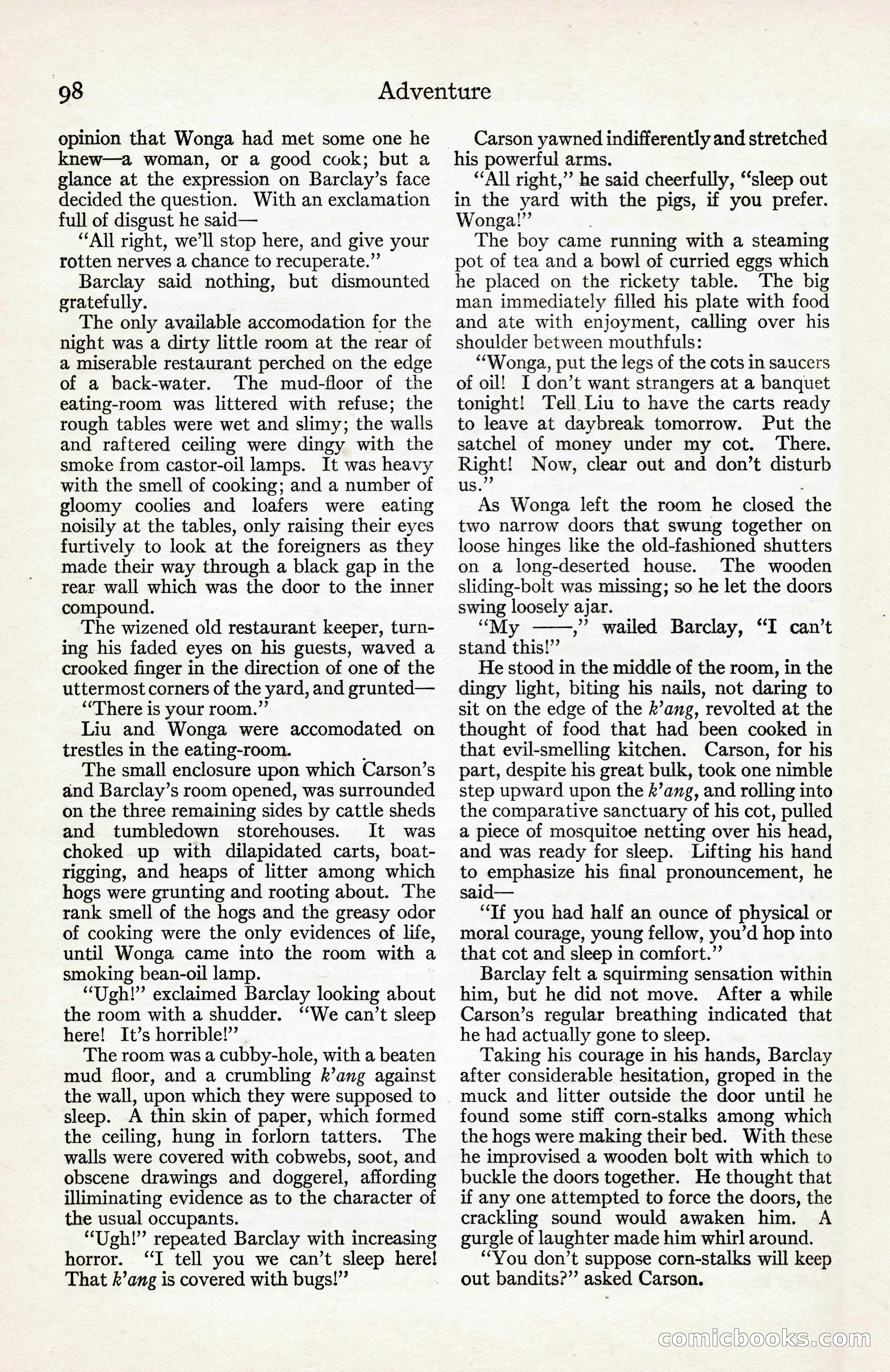 Adventure Magazine, August 30, 1923 — page 108 of 204