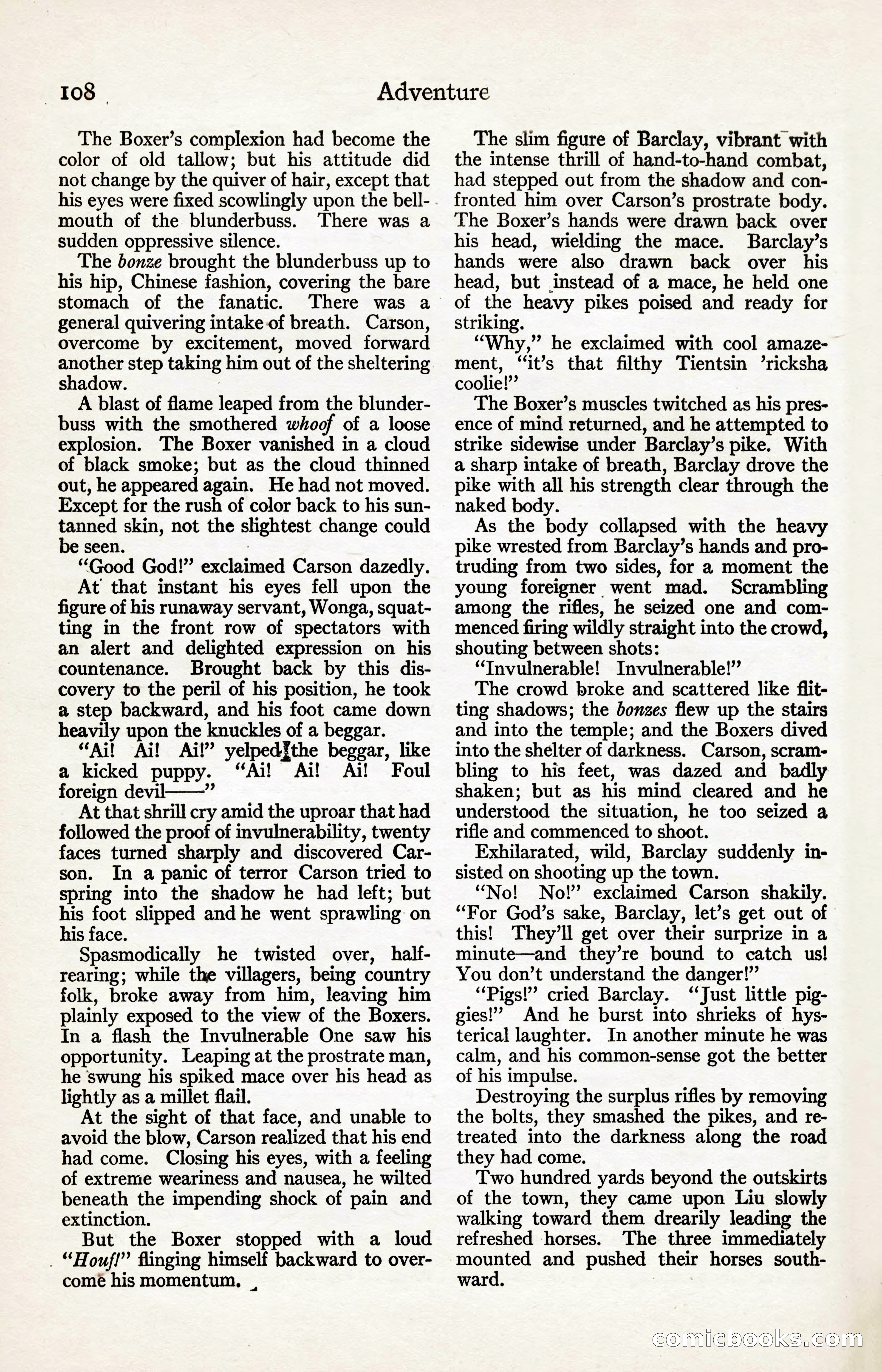 Adventure Magazine, August 30, 1923 — page 118 of 204