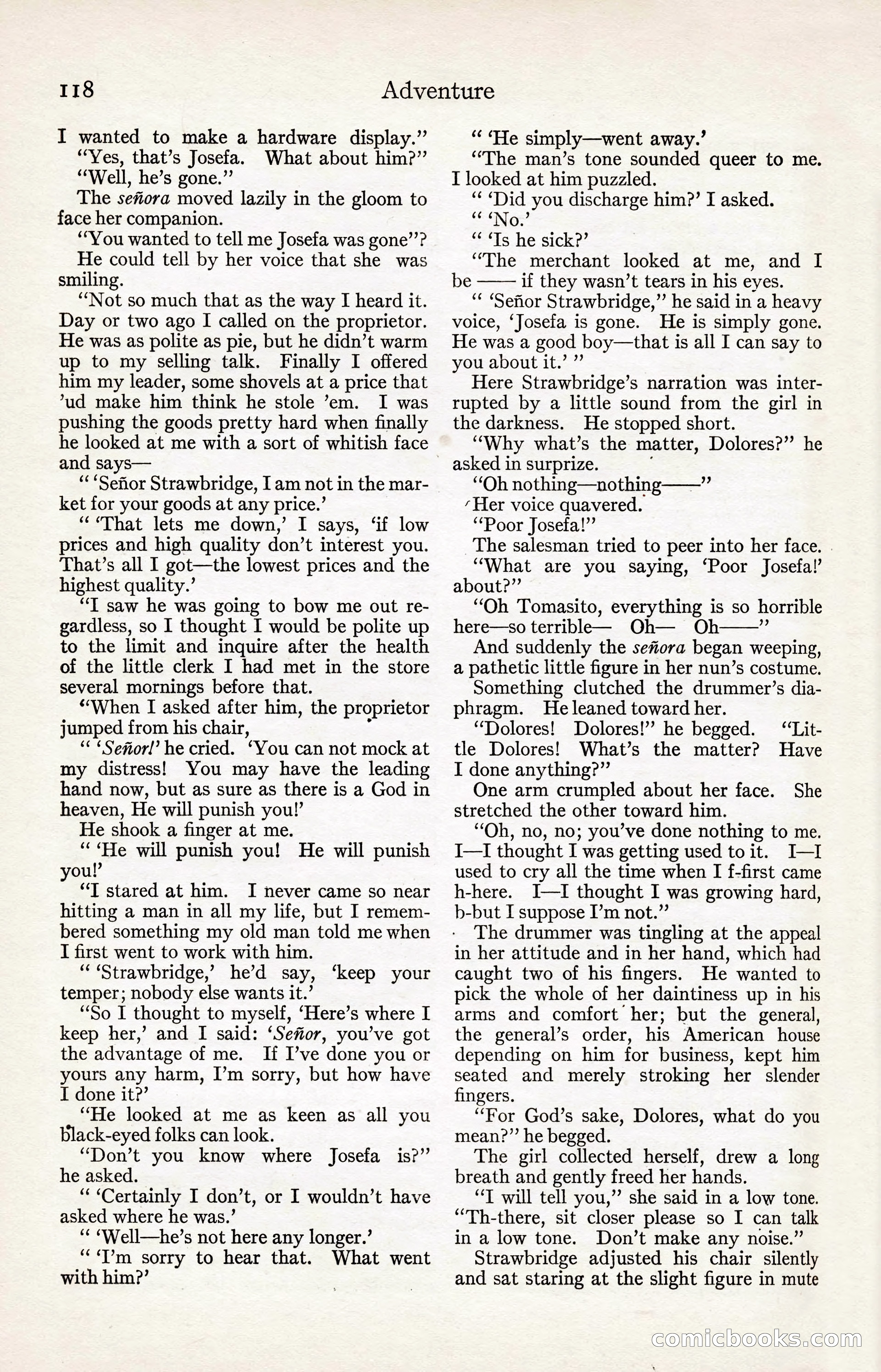 Adventure Magazine, August 30, 1923 — page 128 of 204