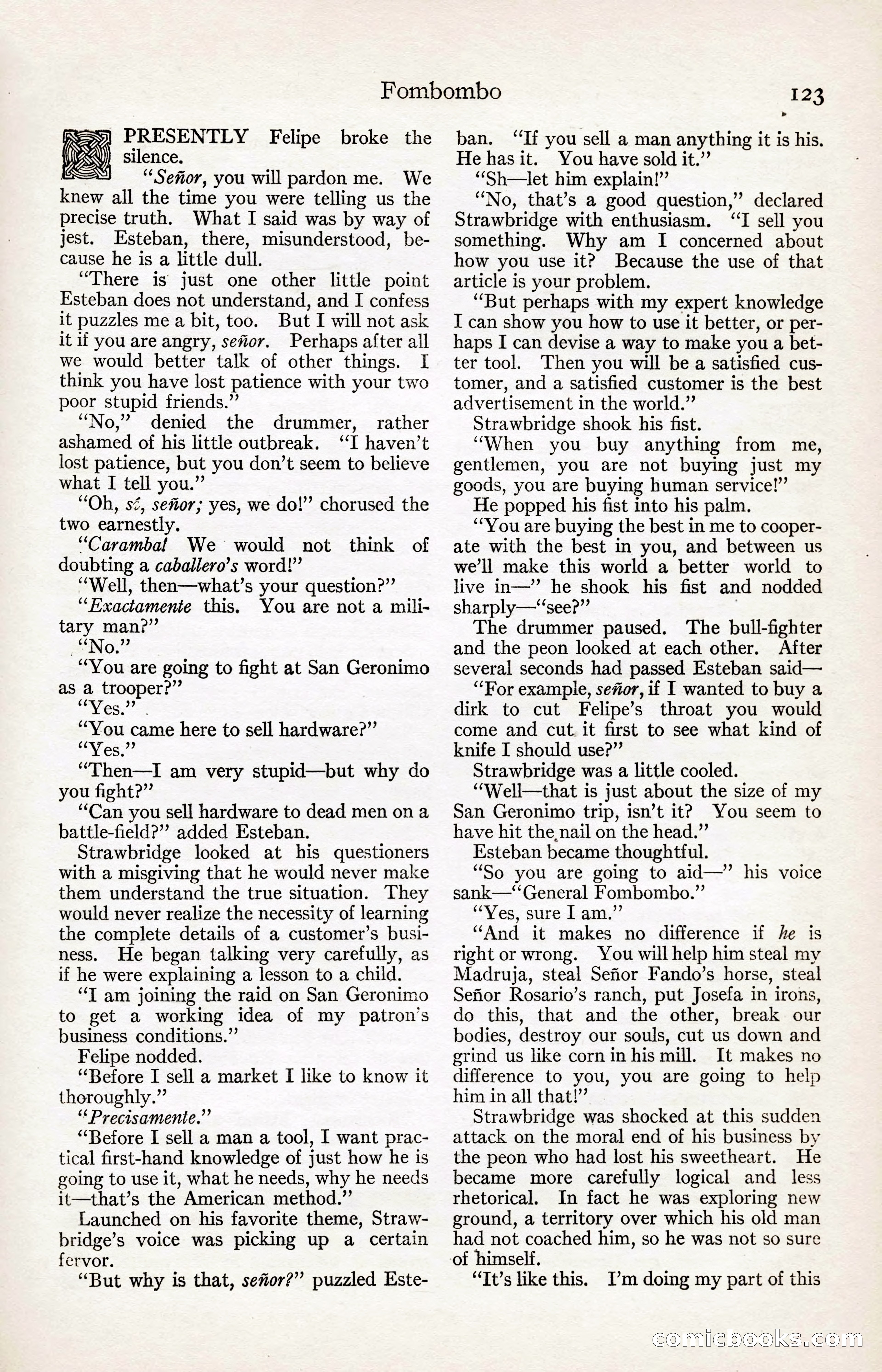 Adventure Magazine, August 30, 1923 — page 133 of 204