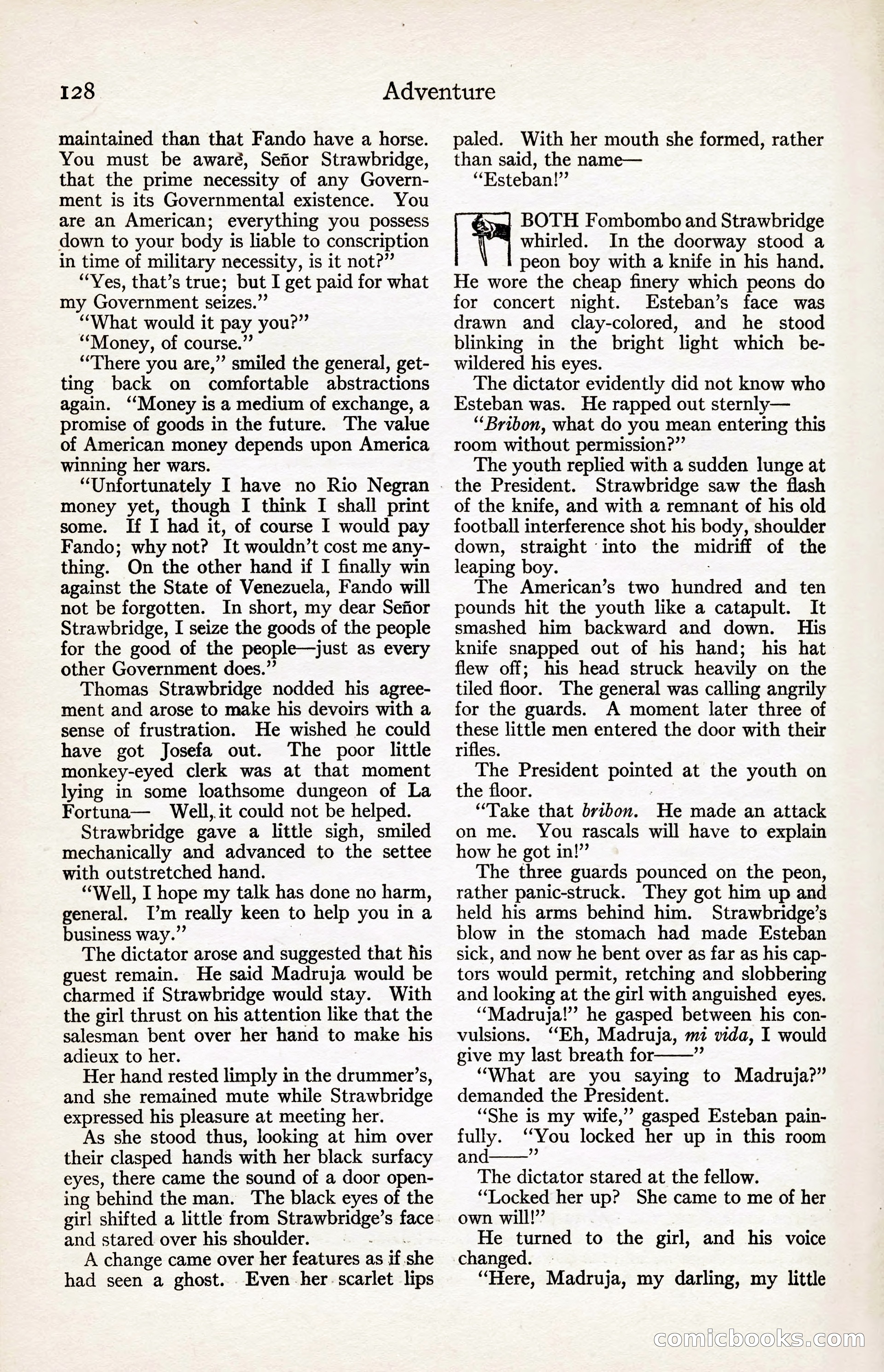 Adventure Magazine, August 30, 1923 — page 138 of 204