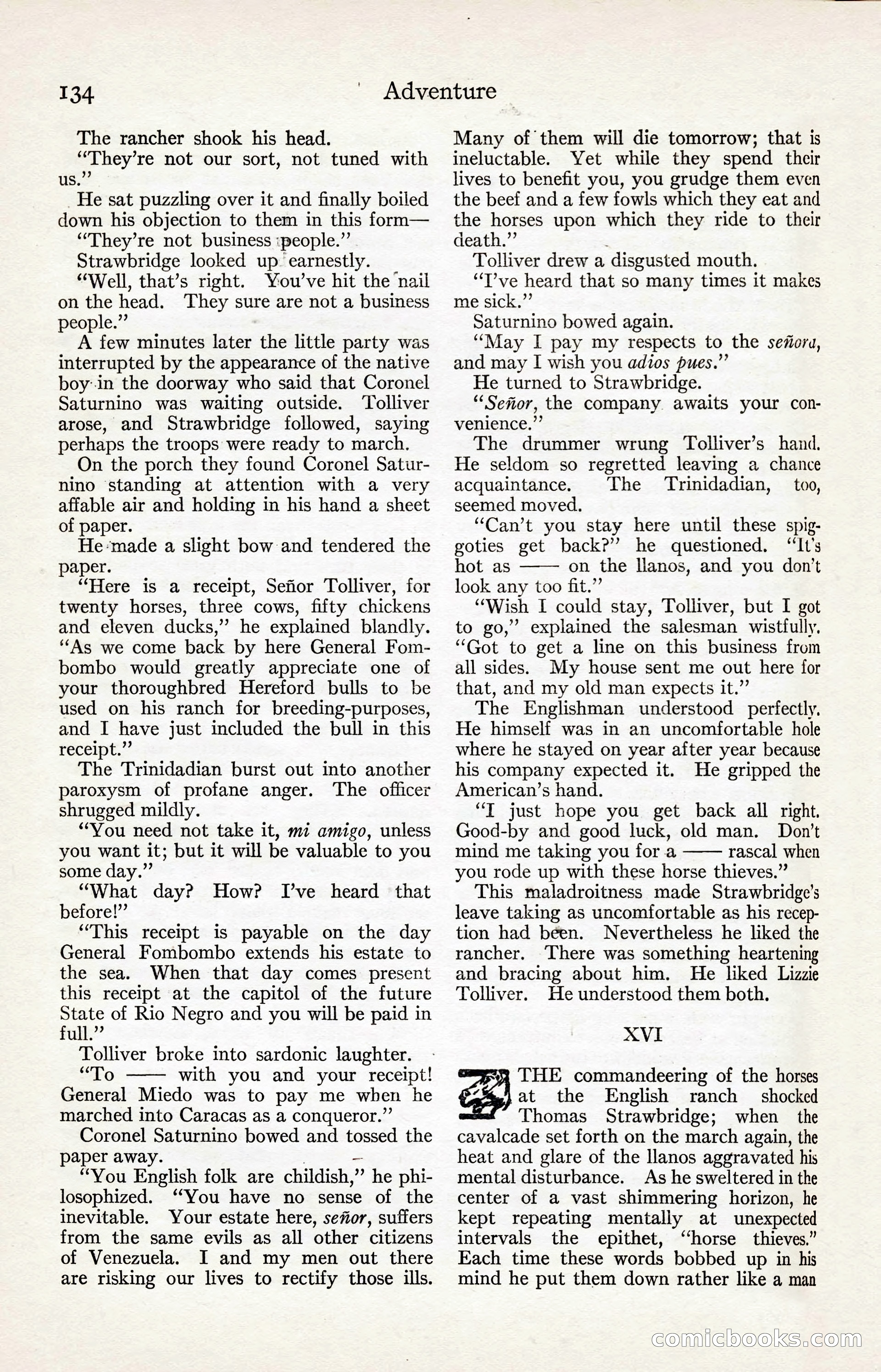 Adventure Magazine, August 30, 1923 — page 144 of 204