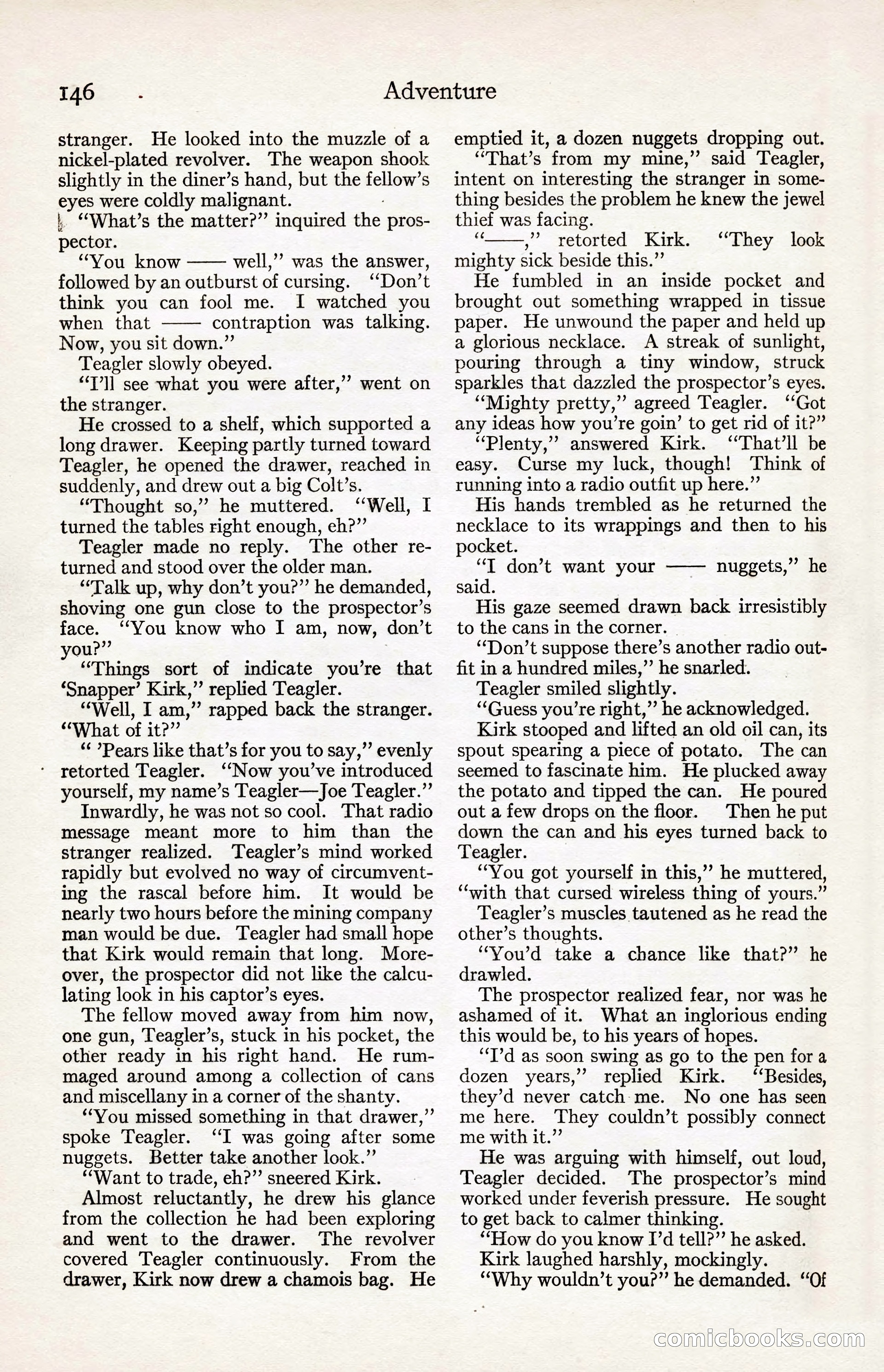 Adventure Magazine, August 30, 1923 — page 156 of 204