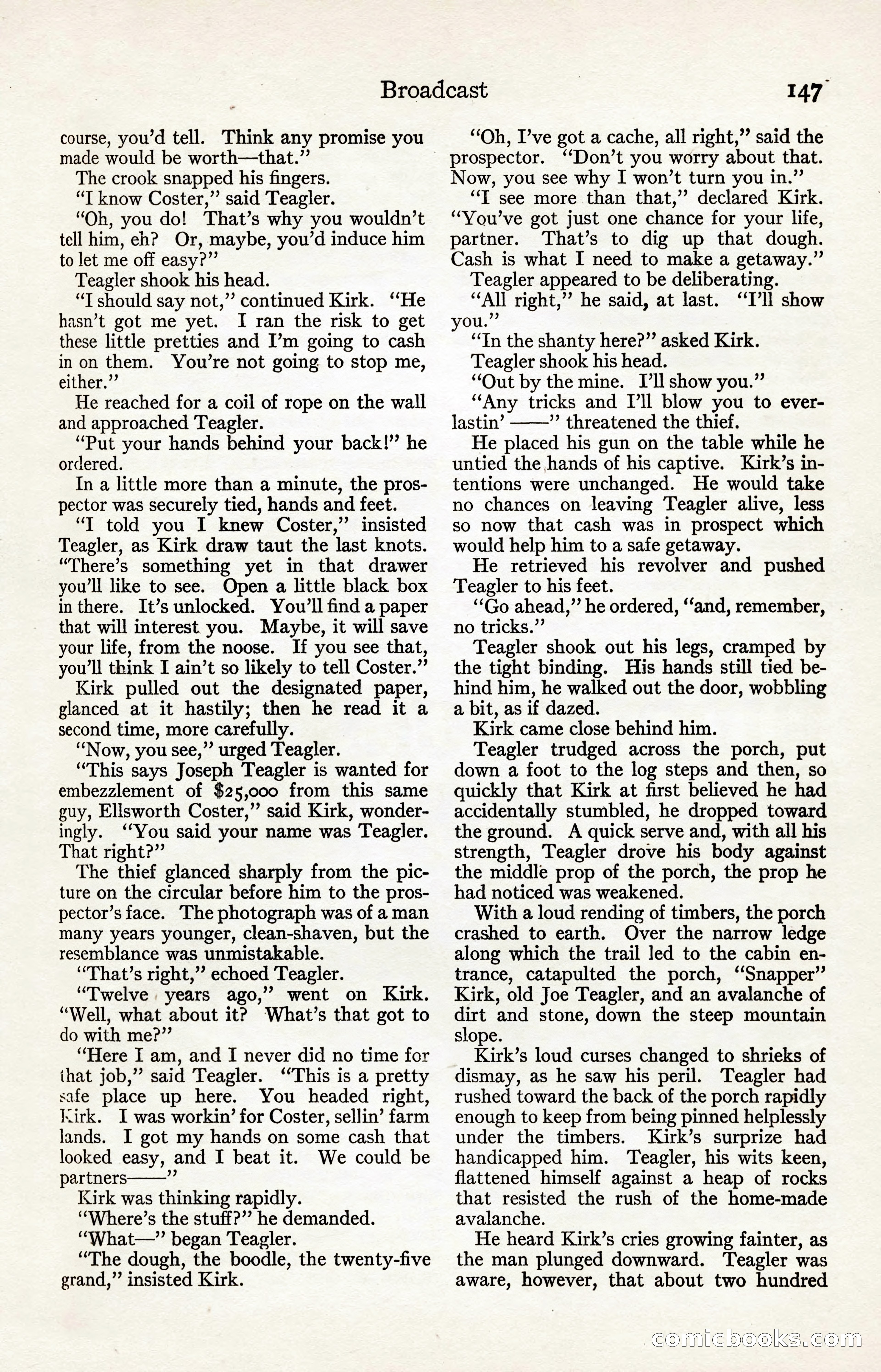 Adventure Magazine, August 30, 1923 — page 157 of 204