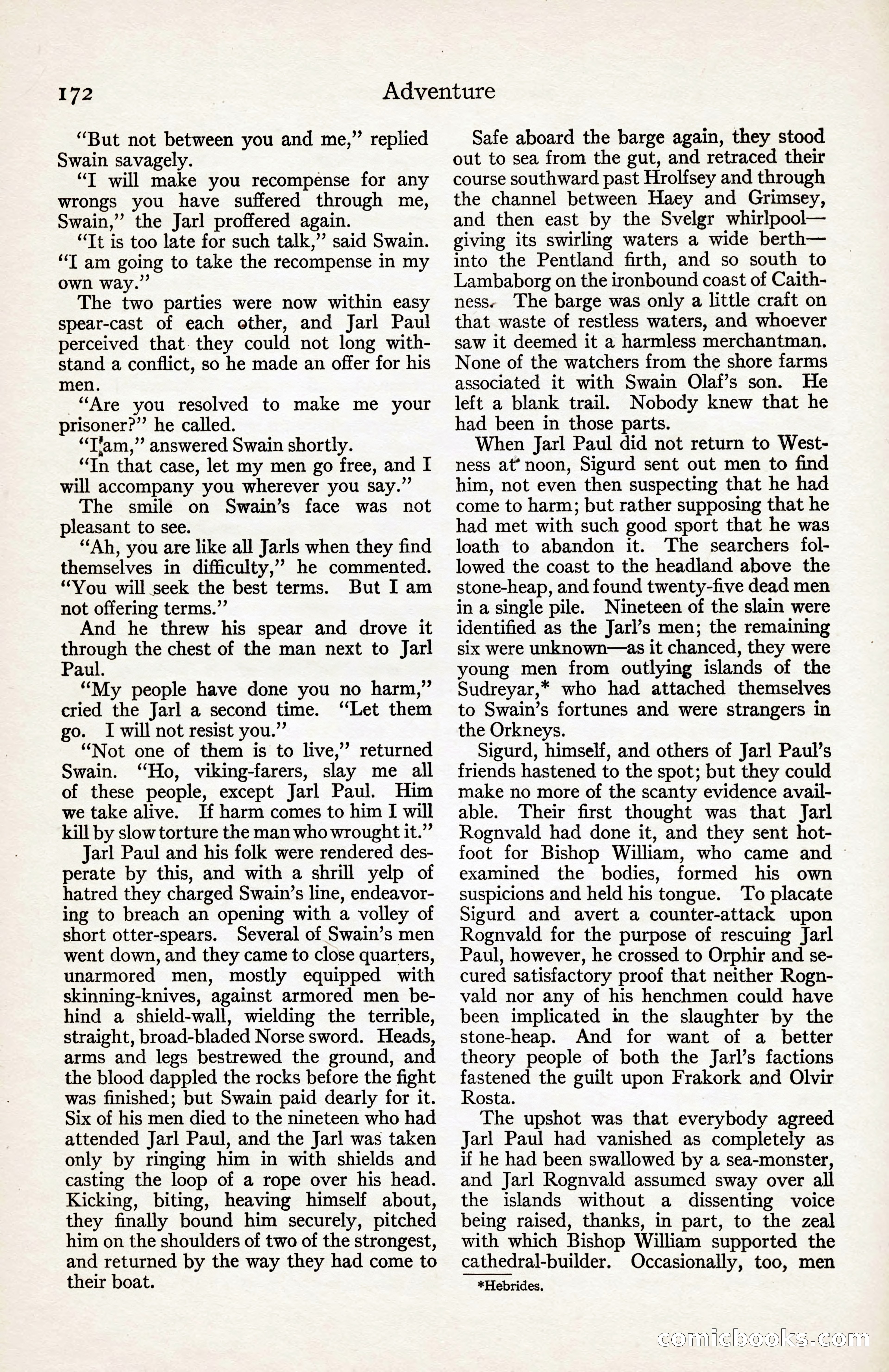 Adventure Magazine, August 30, 1923 — page 182 of 204