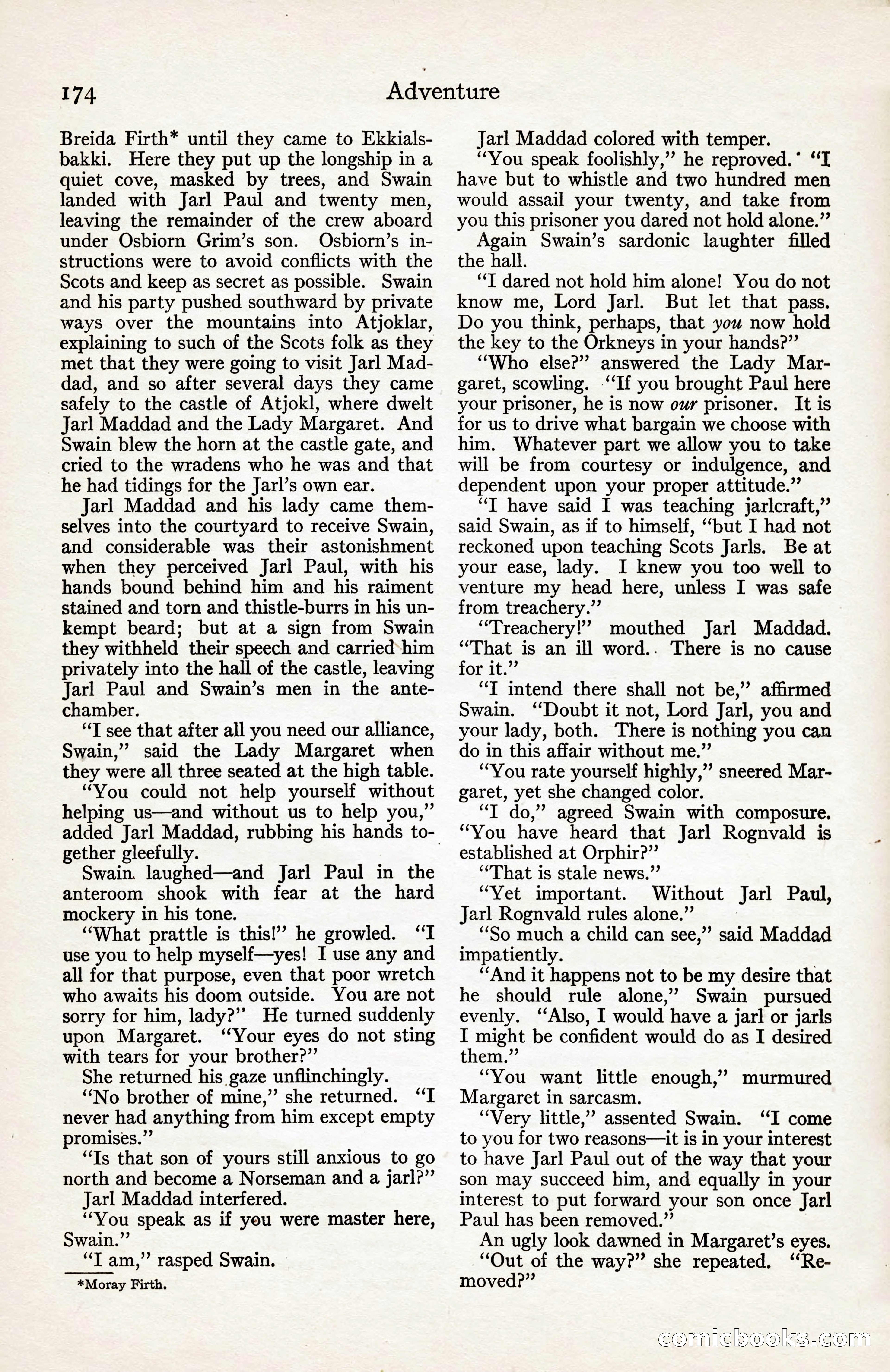 Adventure Magazine, August 30, 1923 — page 184 of 204