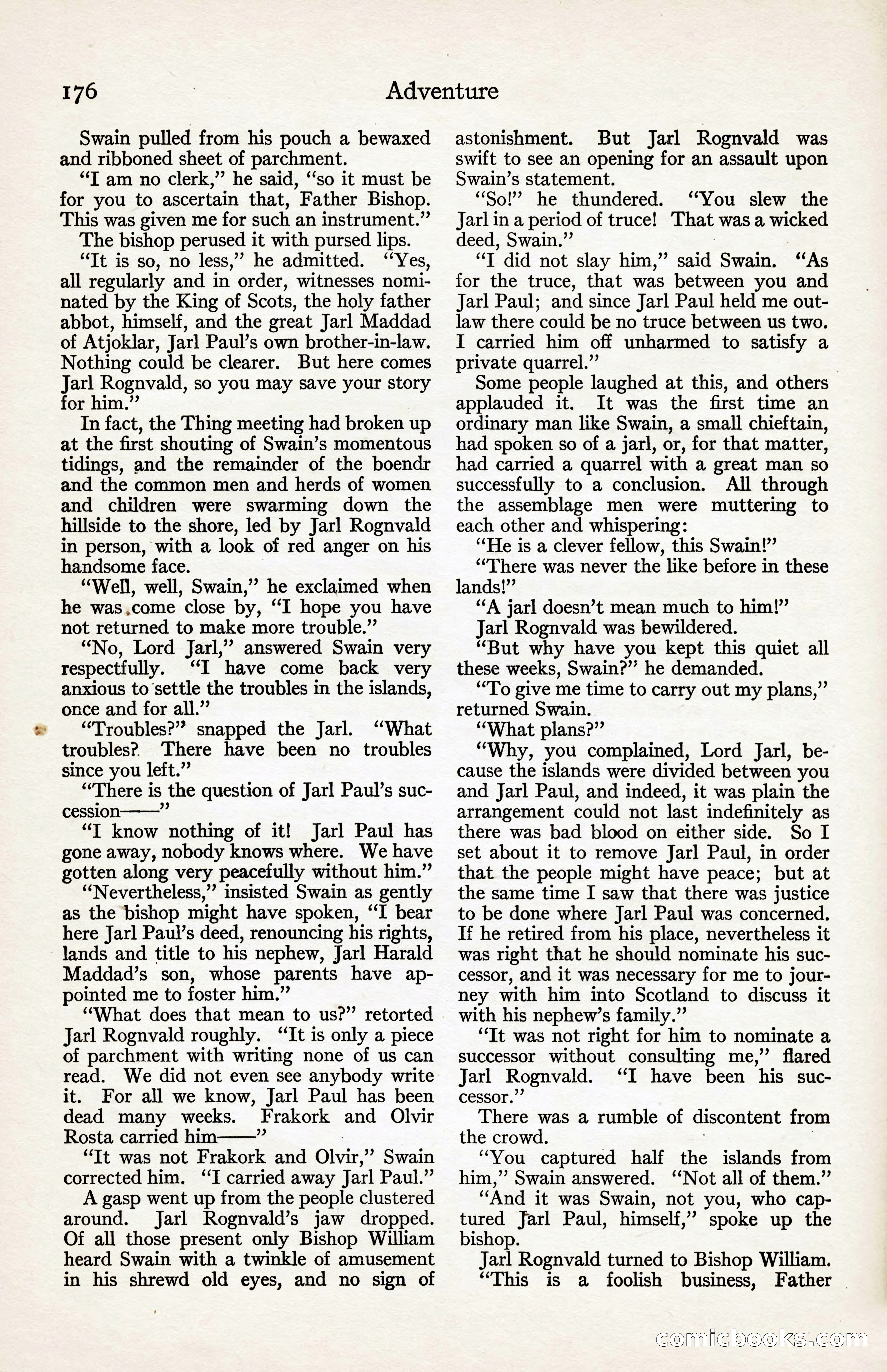 Adventure Magazine, August 30, 1923 — page 186 of 204