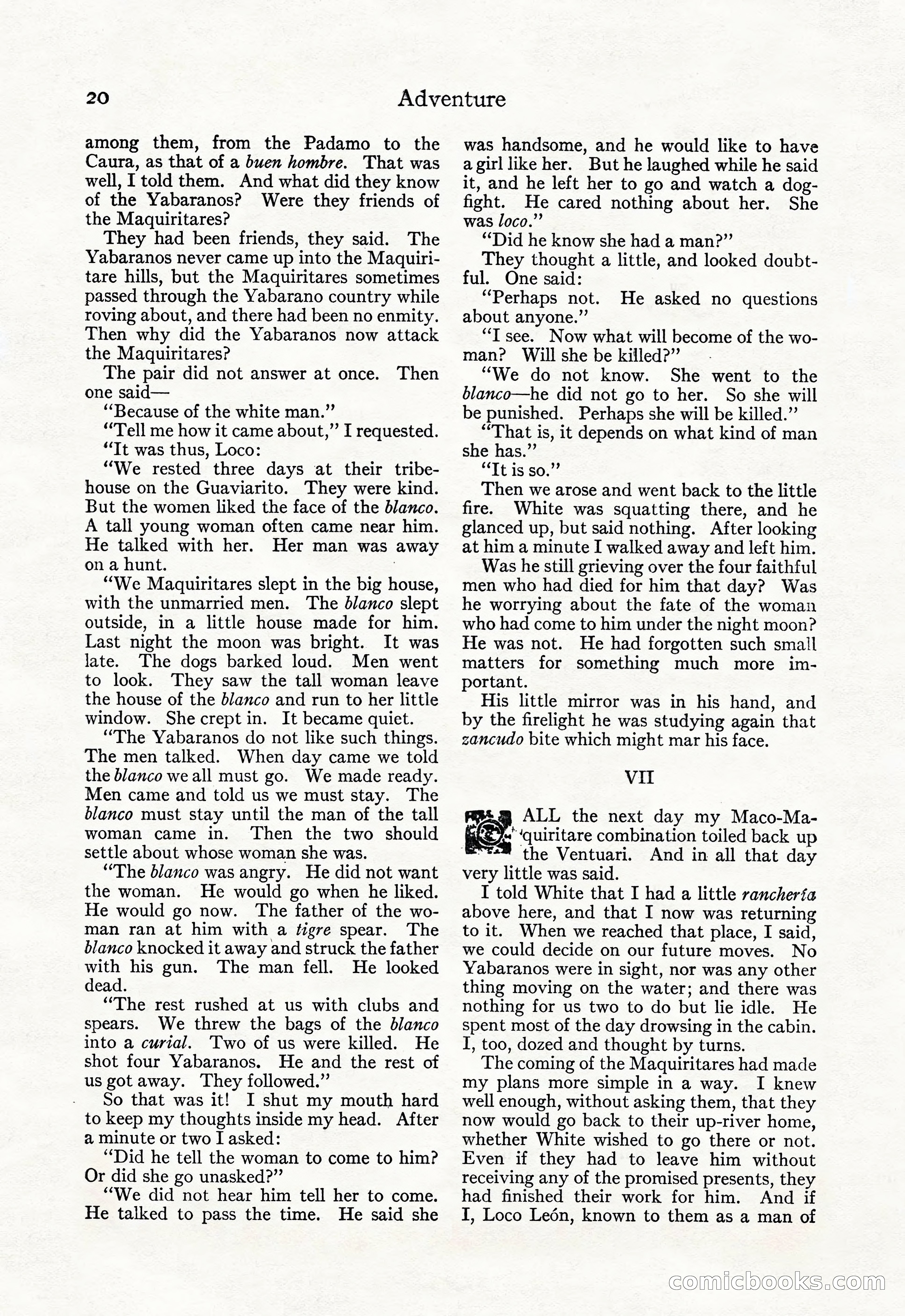Adventure Magazine, September 20, 1923 — page 34 of 208