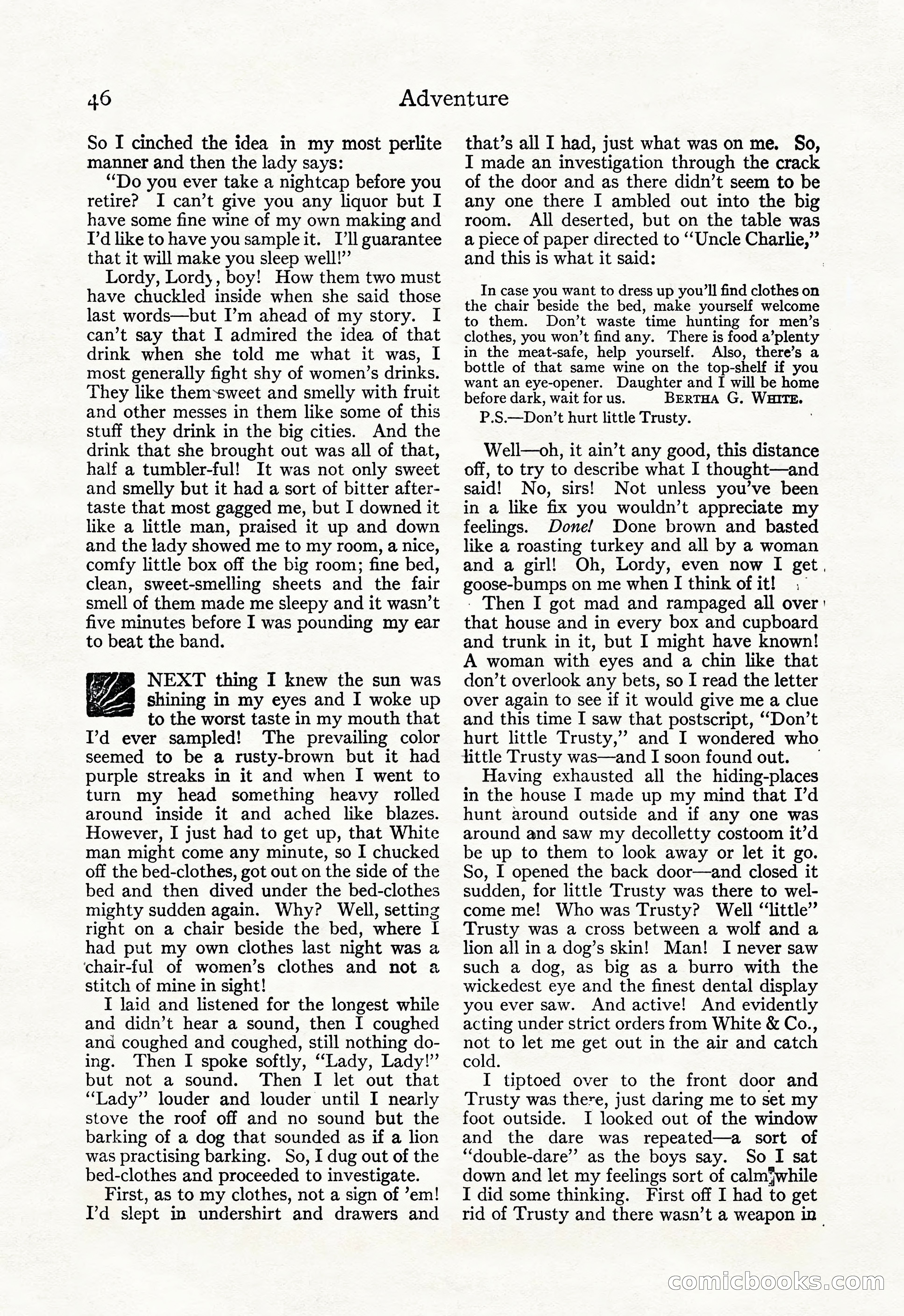 Adventure Magazine, September 20, 1923 — page 60 of 208
