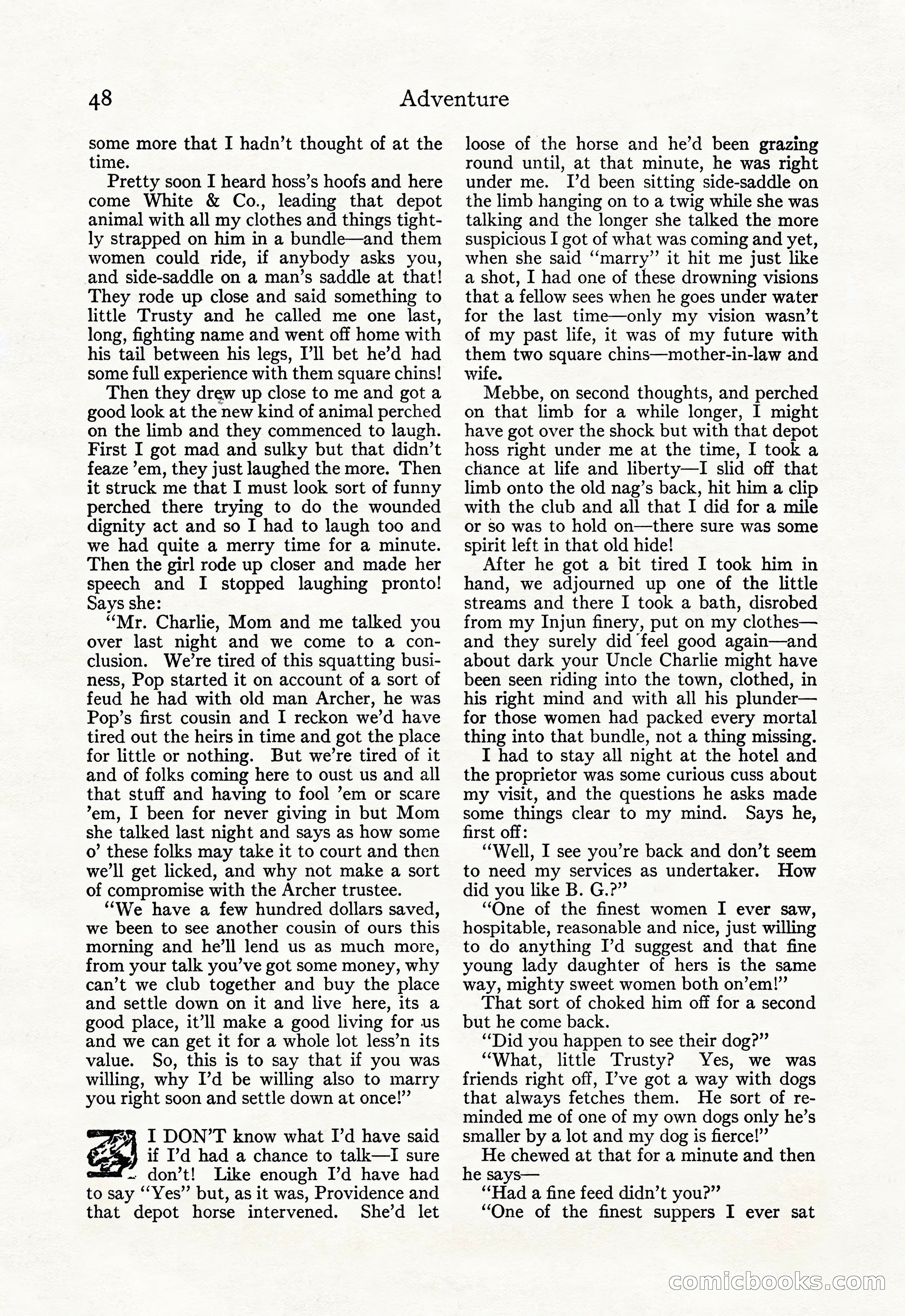 Adventure Magazine, September 20, 1923 — page 62 of 208