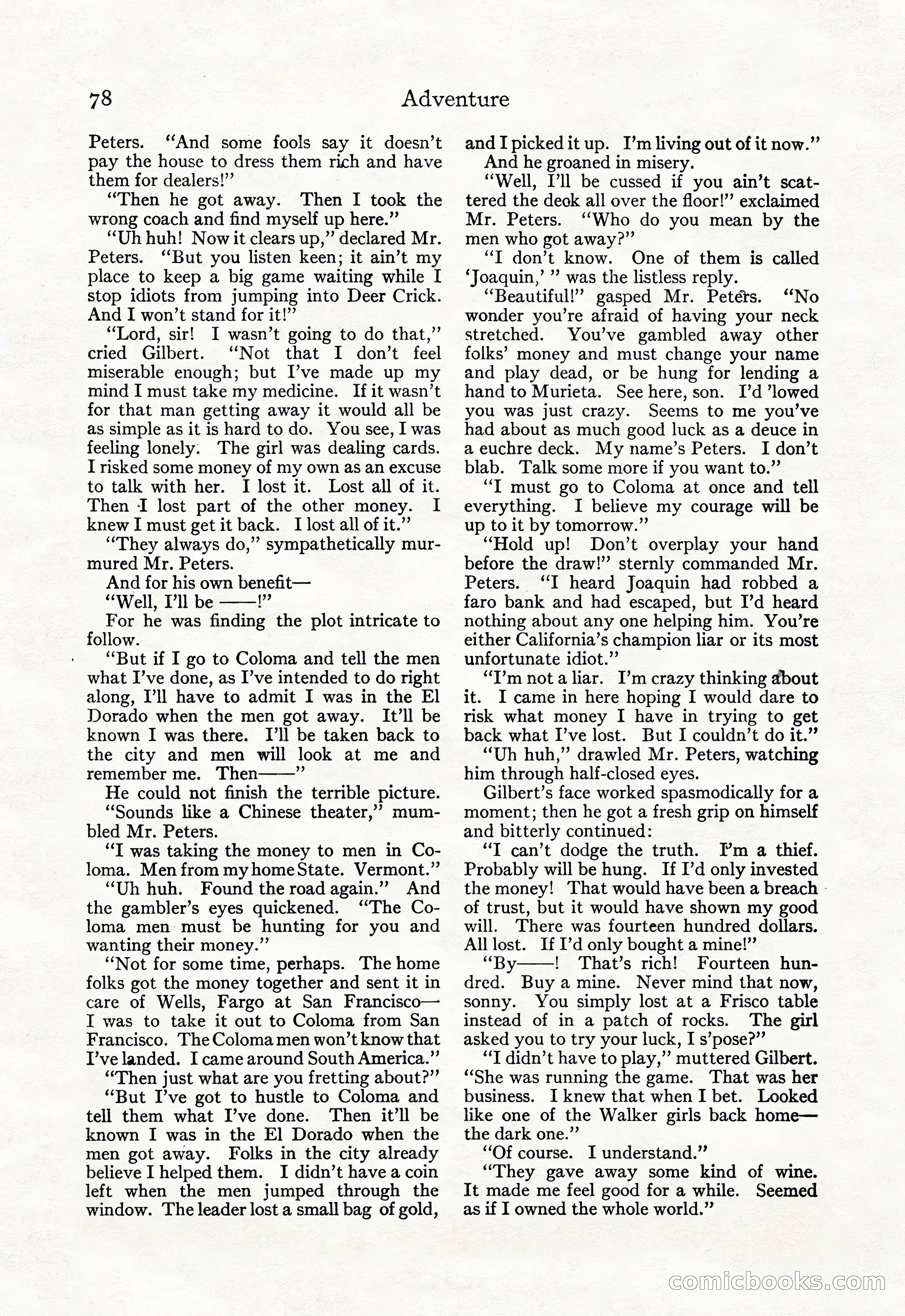 Adventure Magazine, September 20, 1923 — page 92 of 208