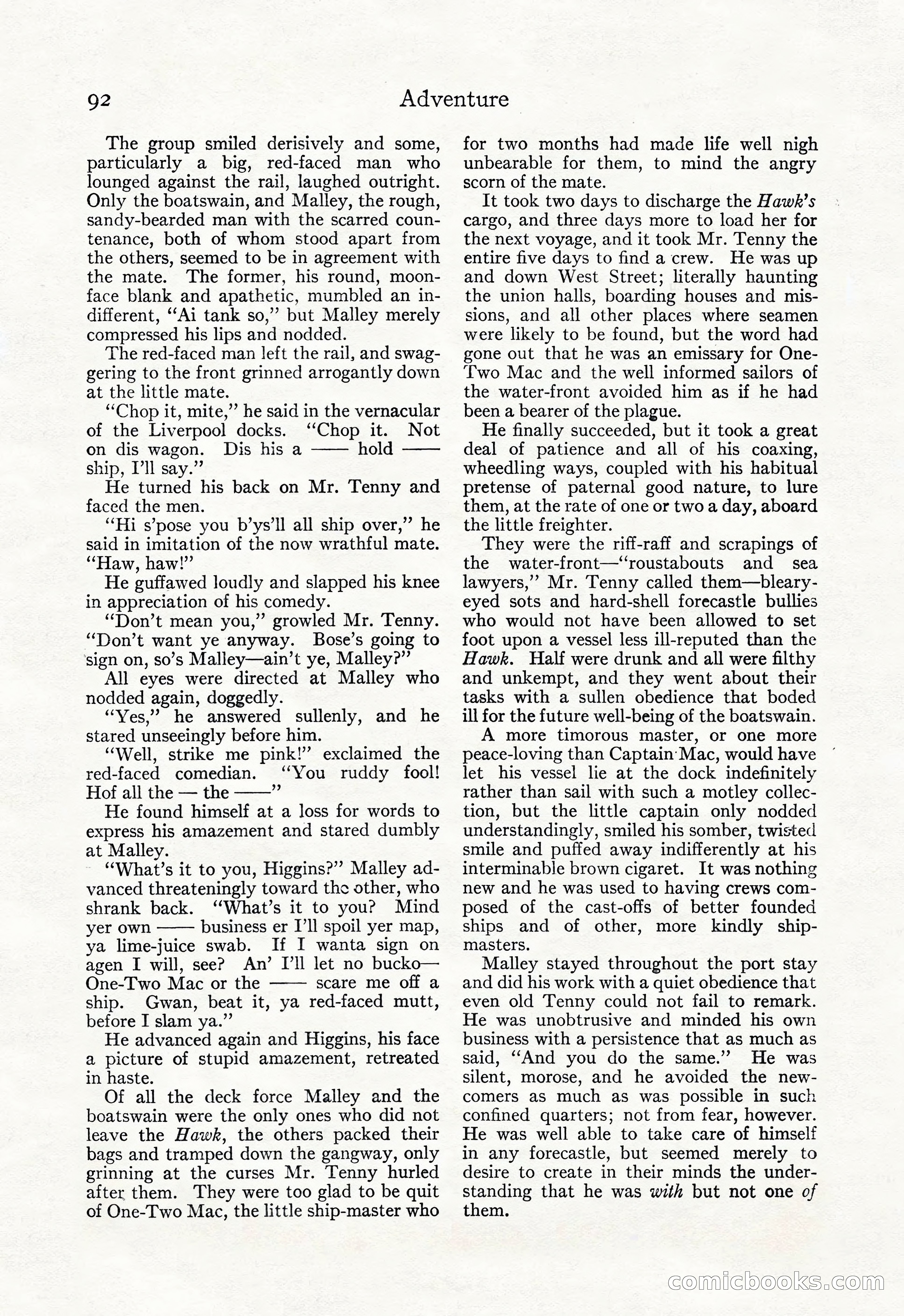 Adventure Magazine, September 20, 1923 — page 106 of 208