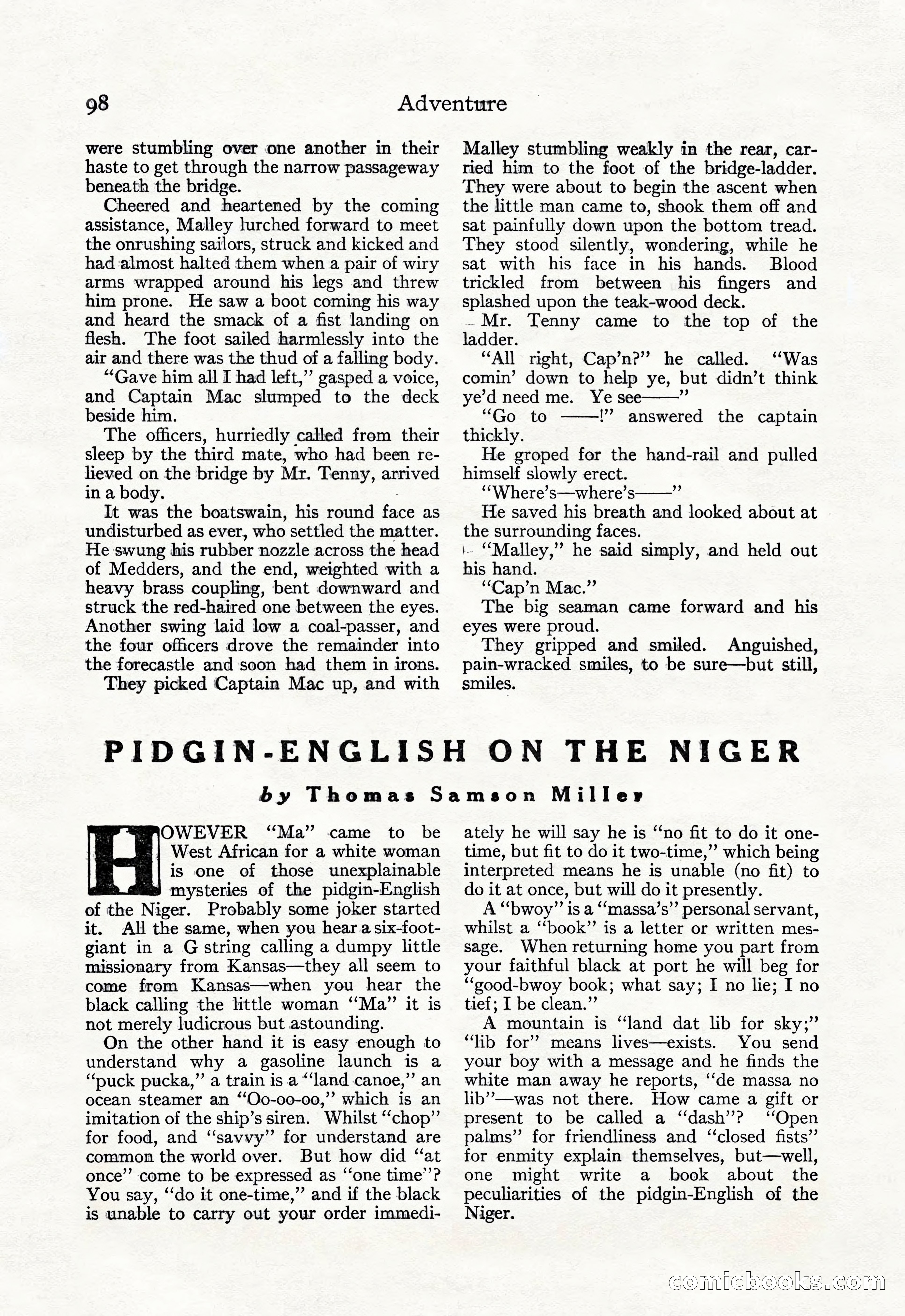 Adventure Magazine, September 20, 1923 — page 112 of 208
