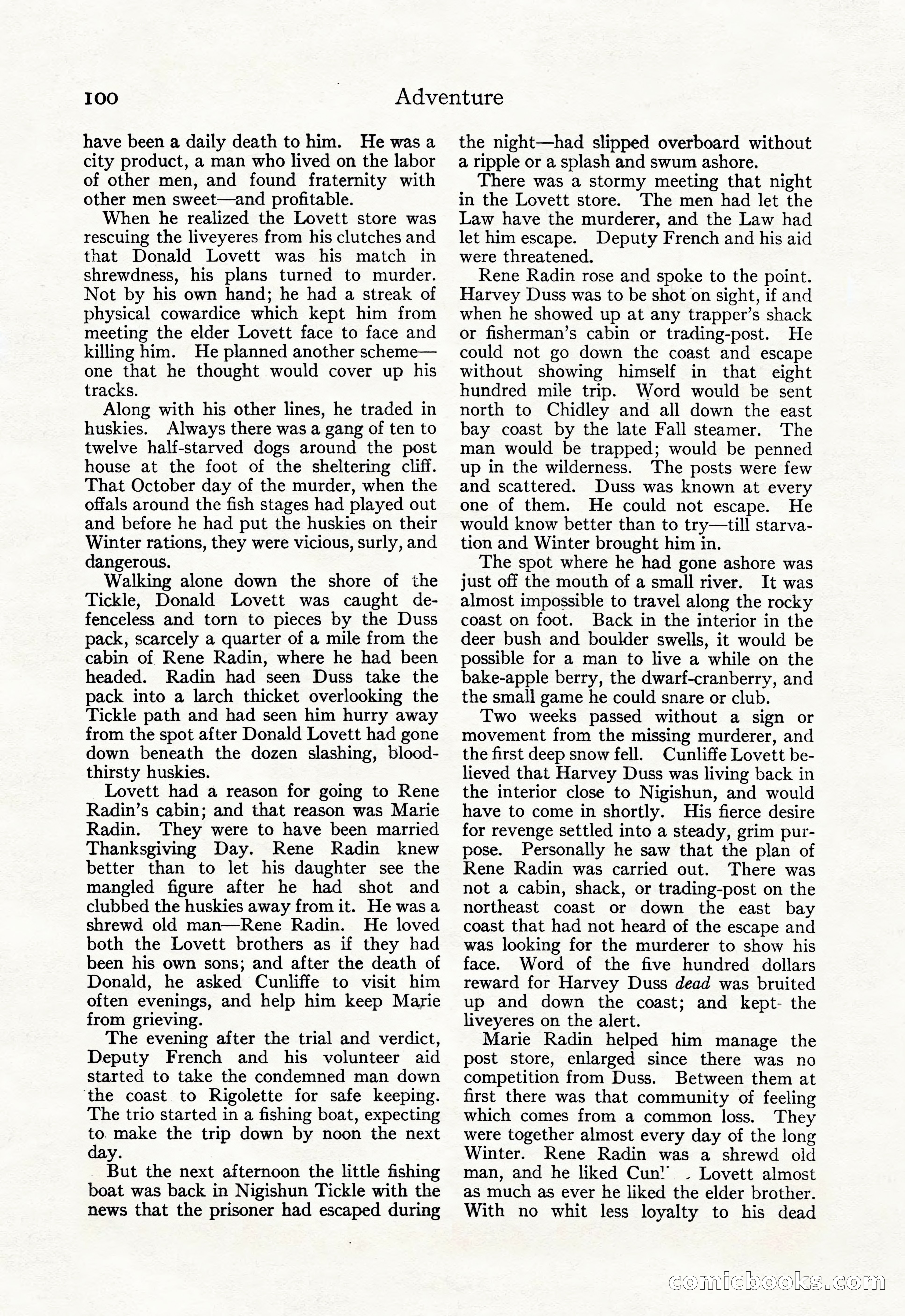 Adventure Magazine, September 20, 1923 — page 114 of 208