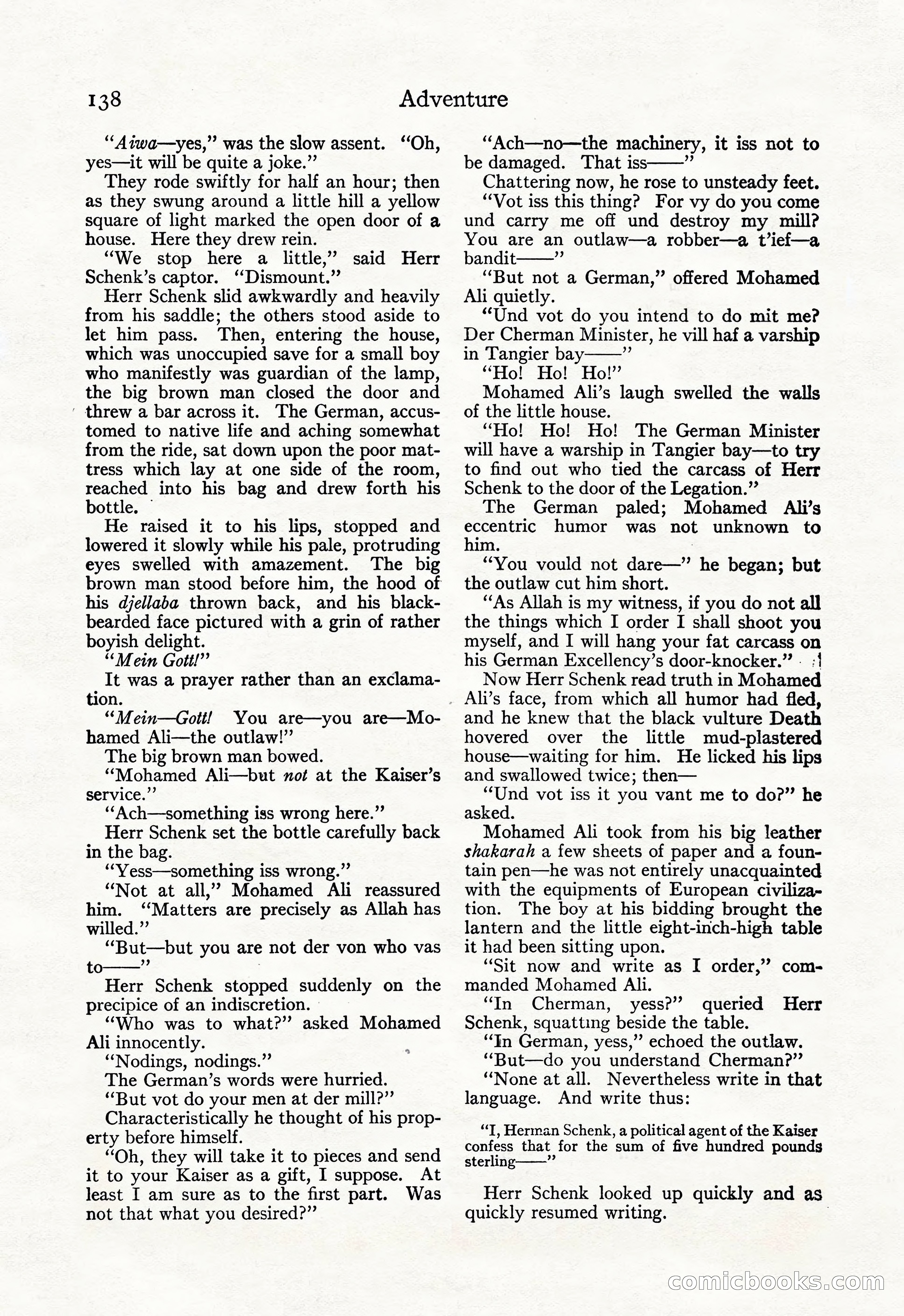 Adventure Magazine, September 20, 1923 — page 152 of 208