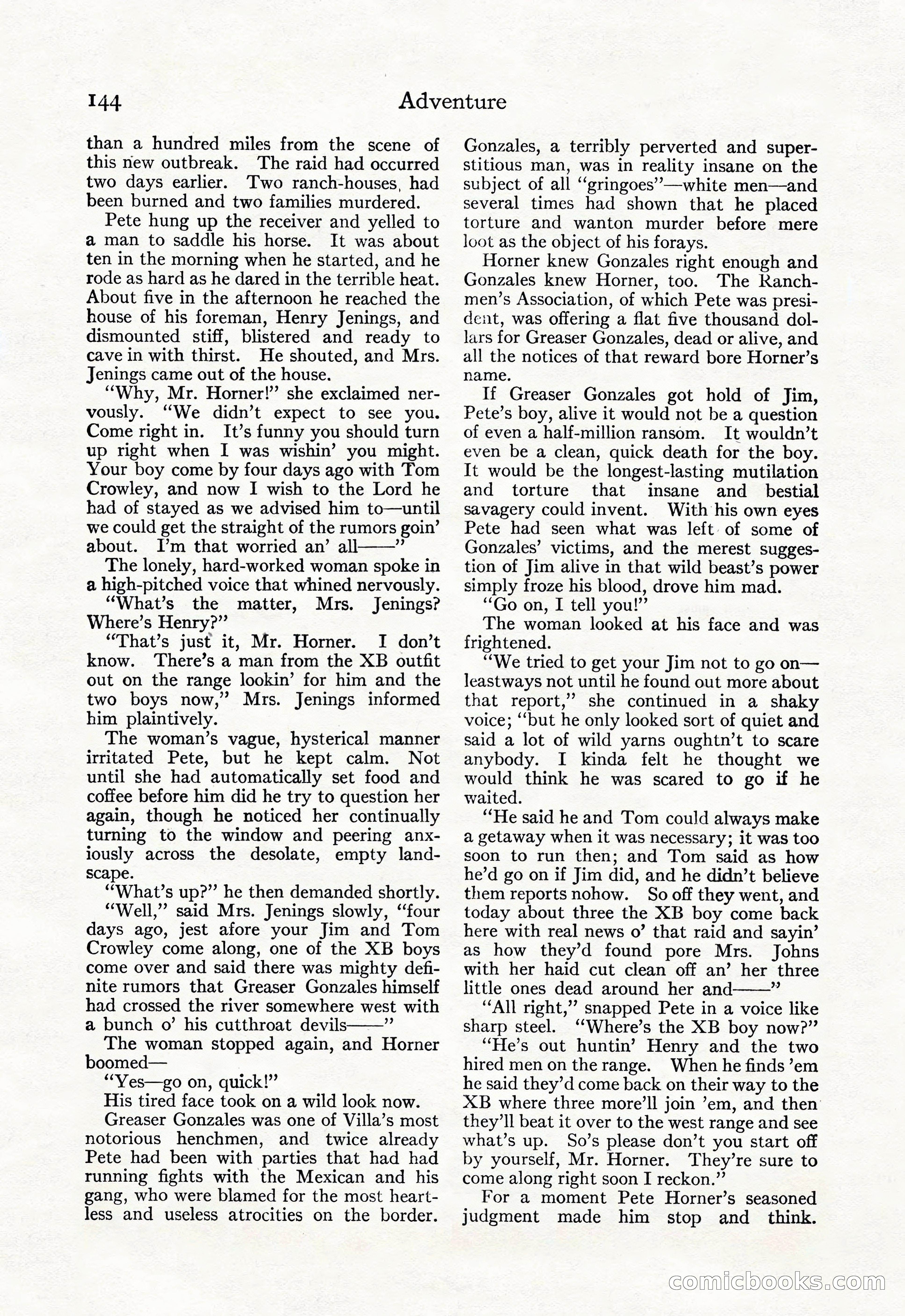 Adventure Magazine, September 20, 1923 — page 158 of 208