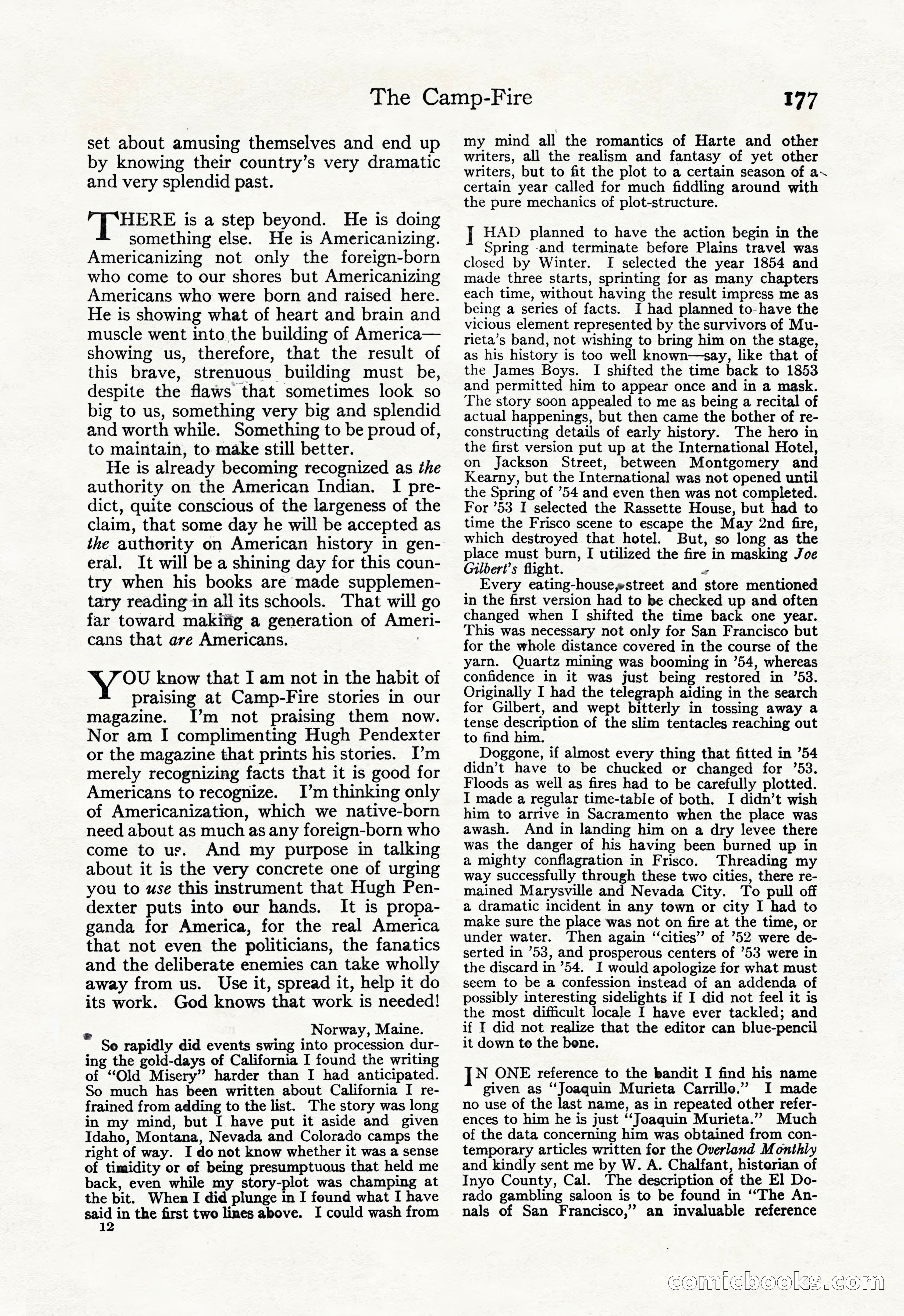 Adventure Magazine, September 20, 1923 — page 191 of 208