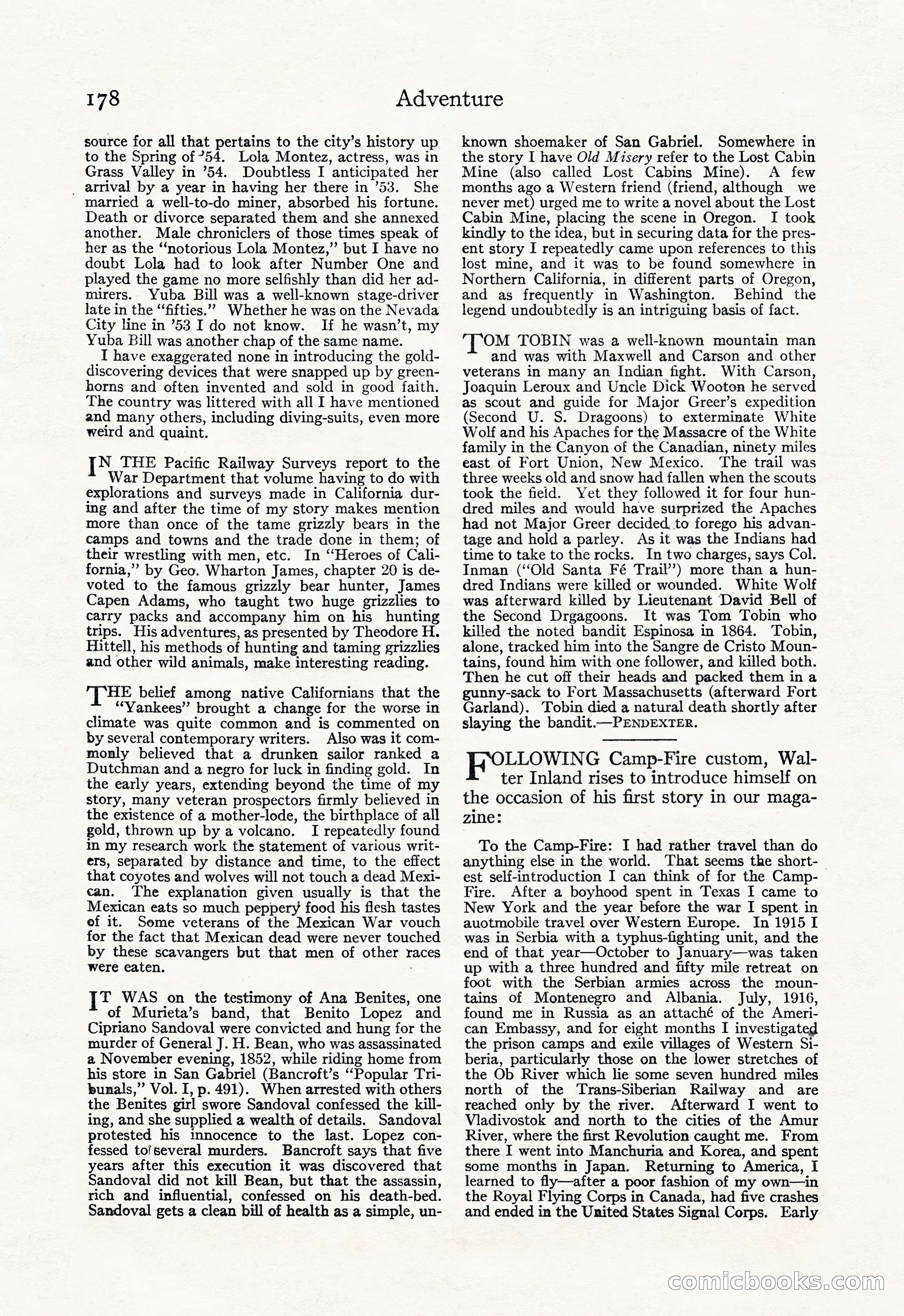 Adventure Magazine, September 20, 1923 — page 192 of 208