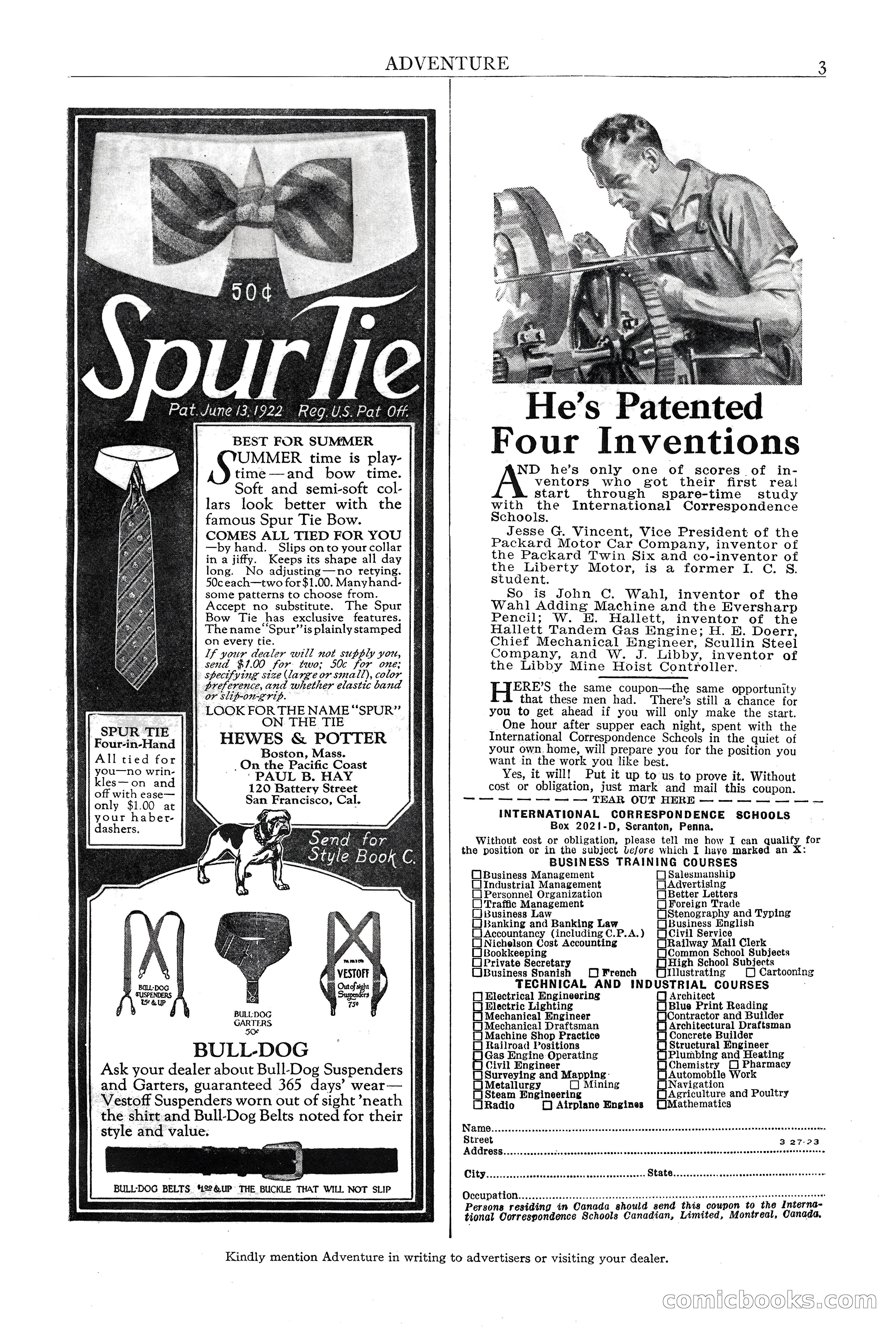 Adventure Magazine, September 30, 1923 — page 5 of 200