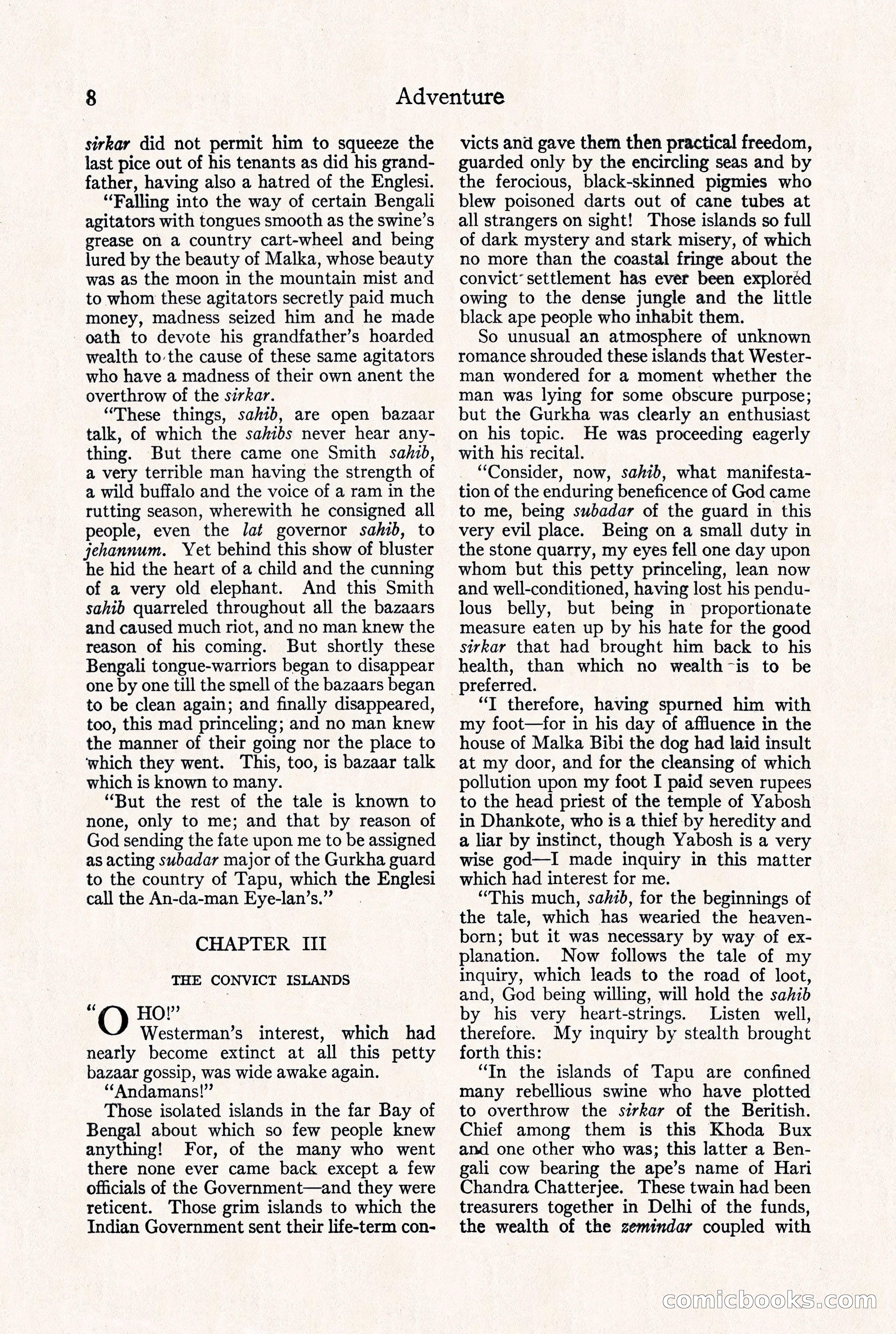 Adventure Magazine, September 30, 1923 — page 14 of 200