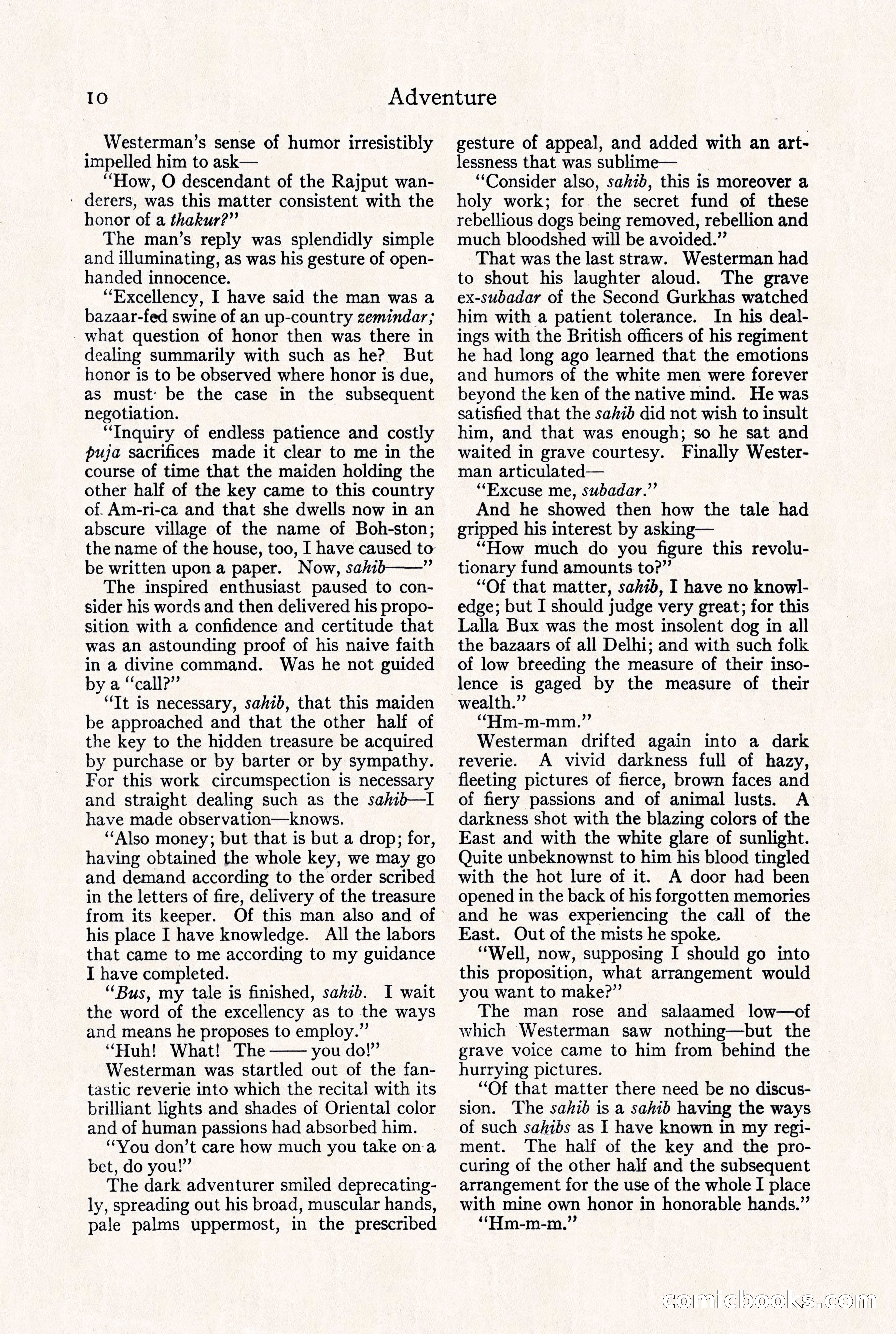 Adventure Magazine, September 30, 1923 — page 16 of 200