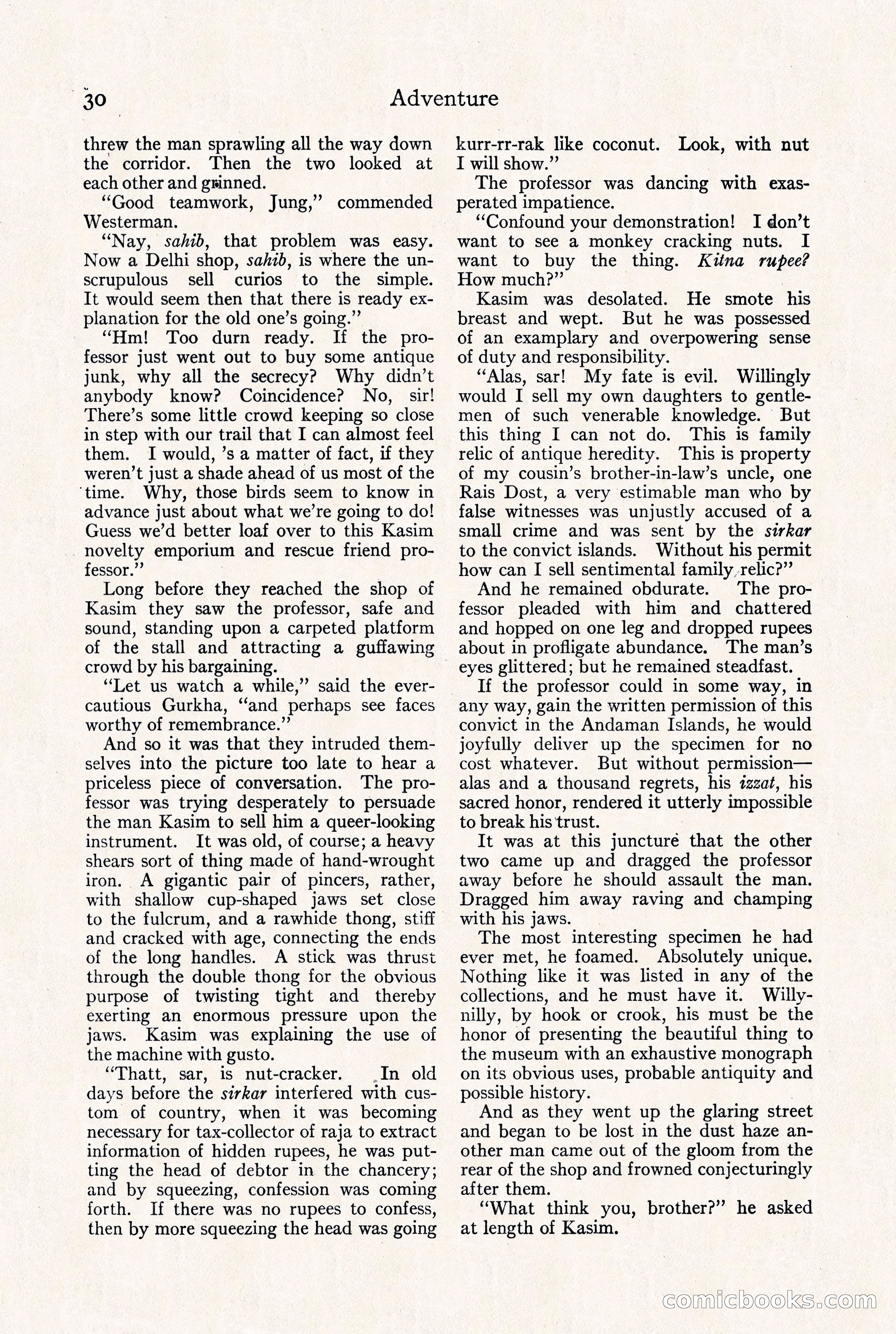 Adventure Magazine, September 30, 1923 — page 36 of 200