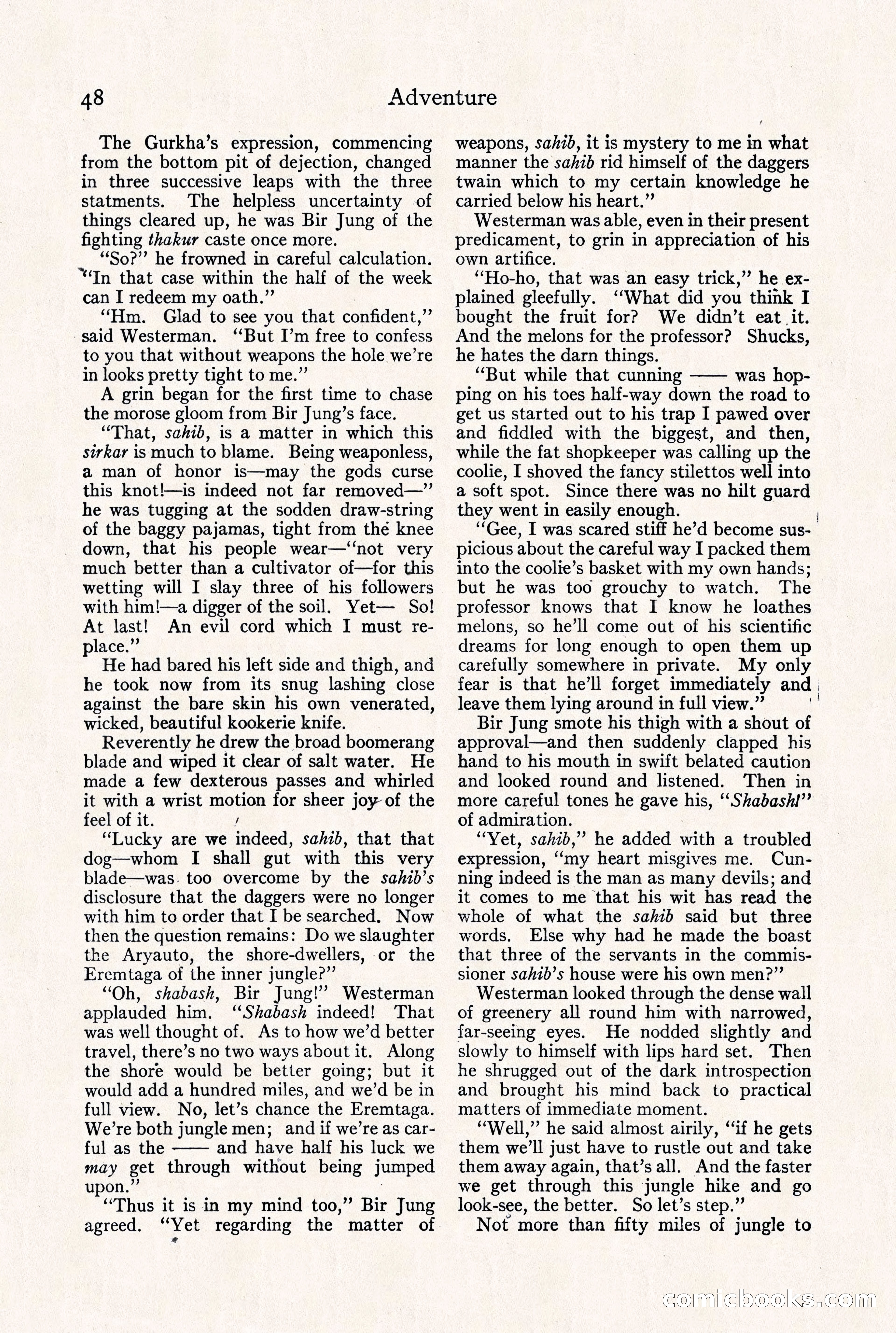 Adventure Magazine, September 30, 1923 — page 54 of 200