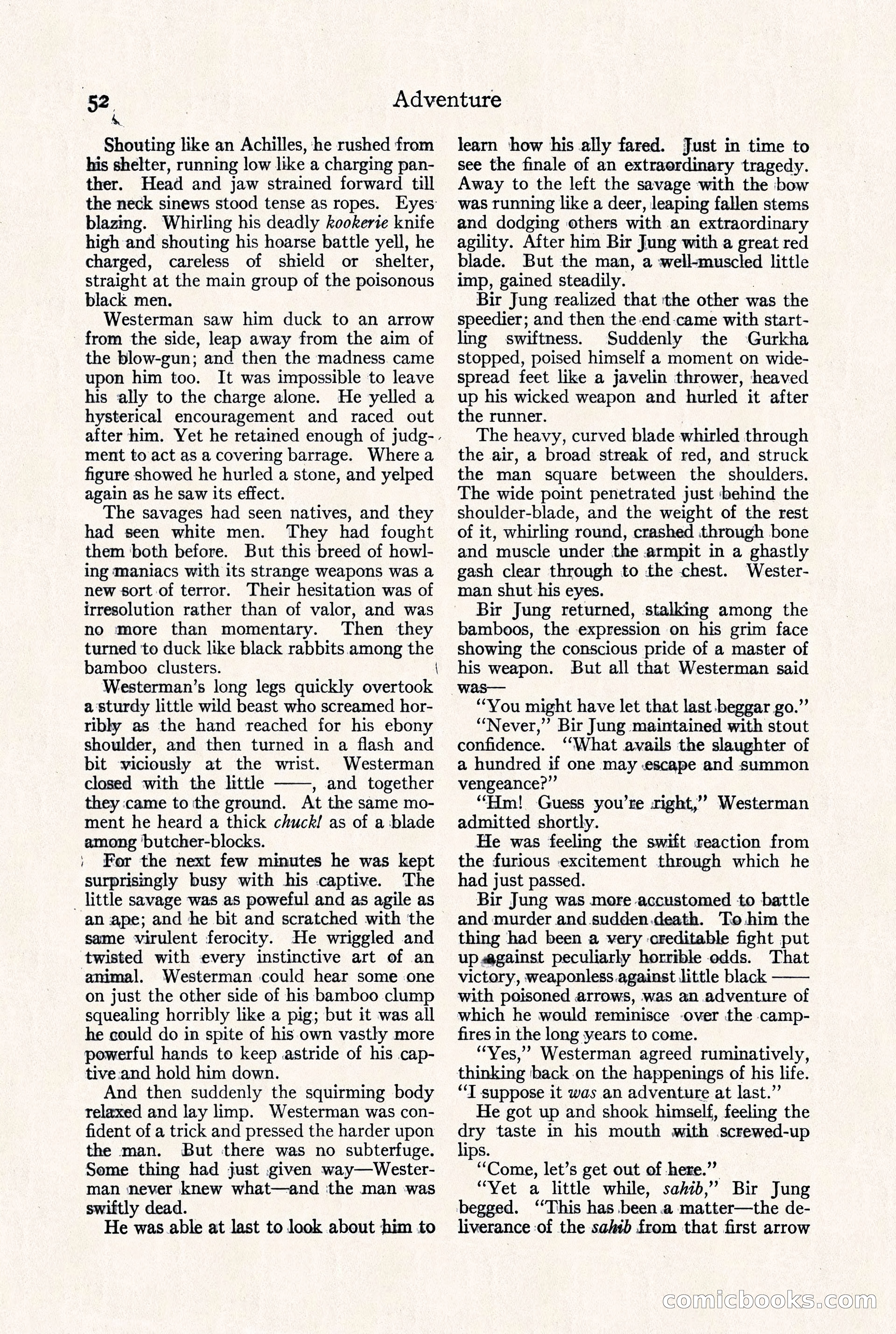 Adventure Magazine, September 30, 1923 — page 58 of 200