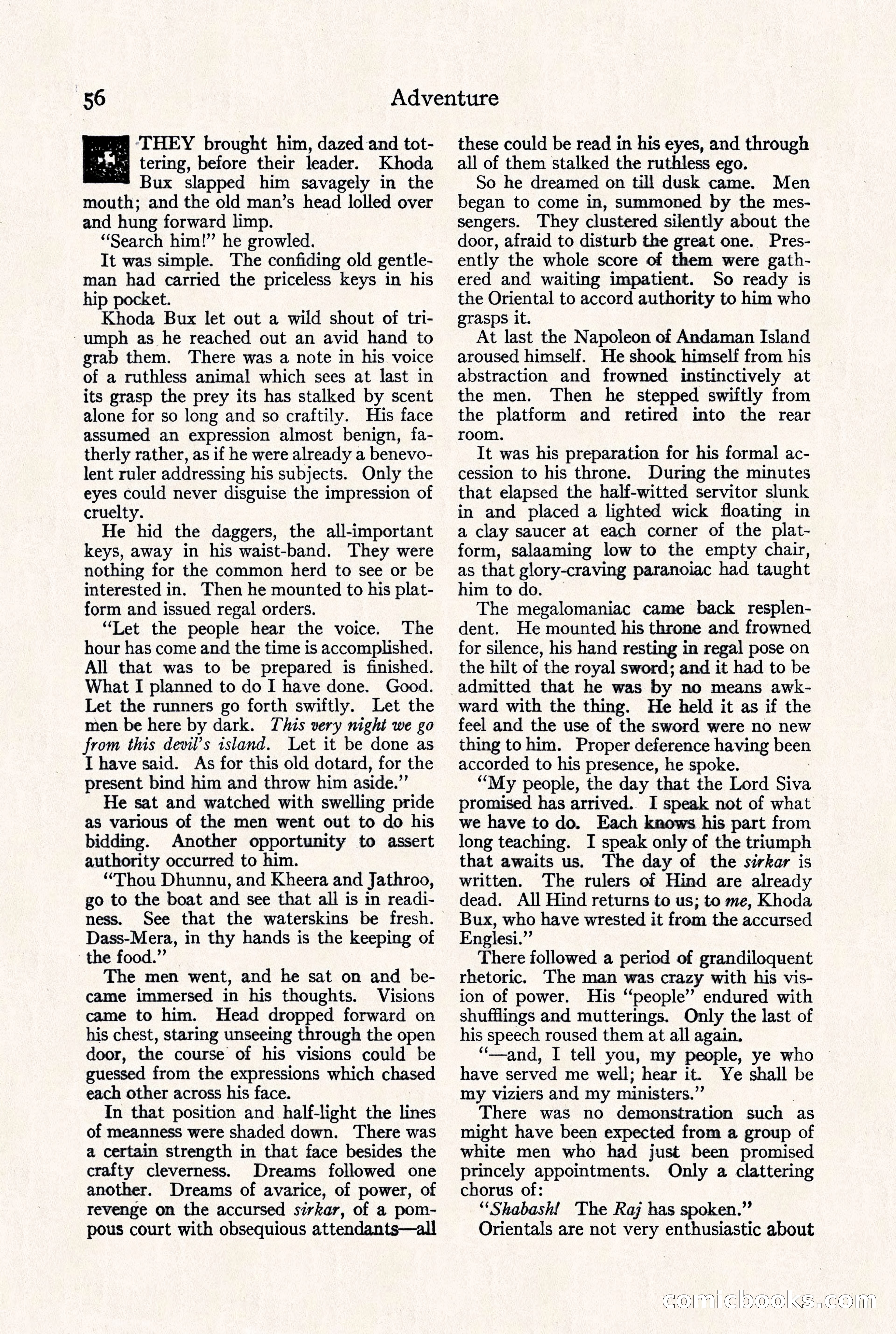 Adventure Magazine, September 30, 1923 — page 62 of 200