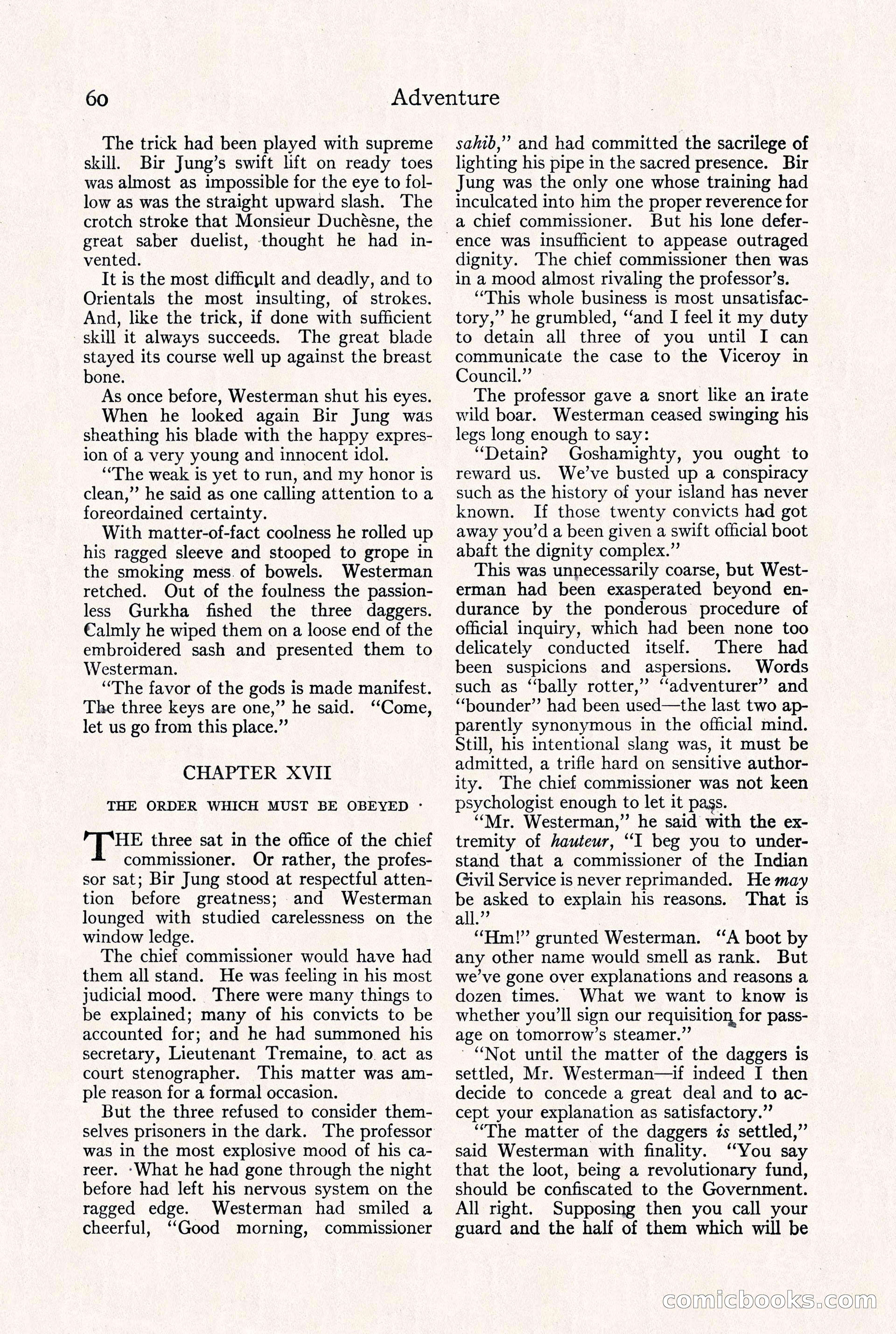 Adventure Magazine, September 30, 1923 — page 66 of 200