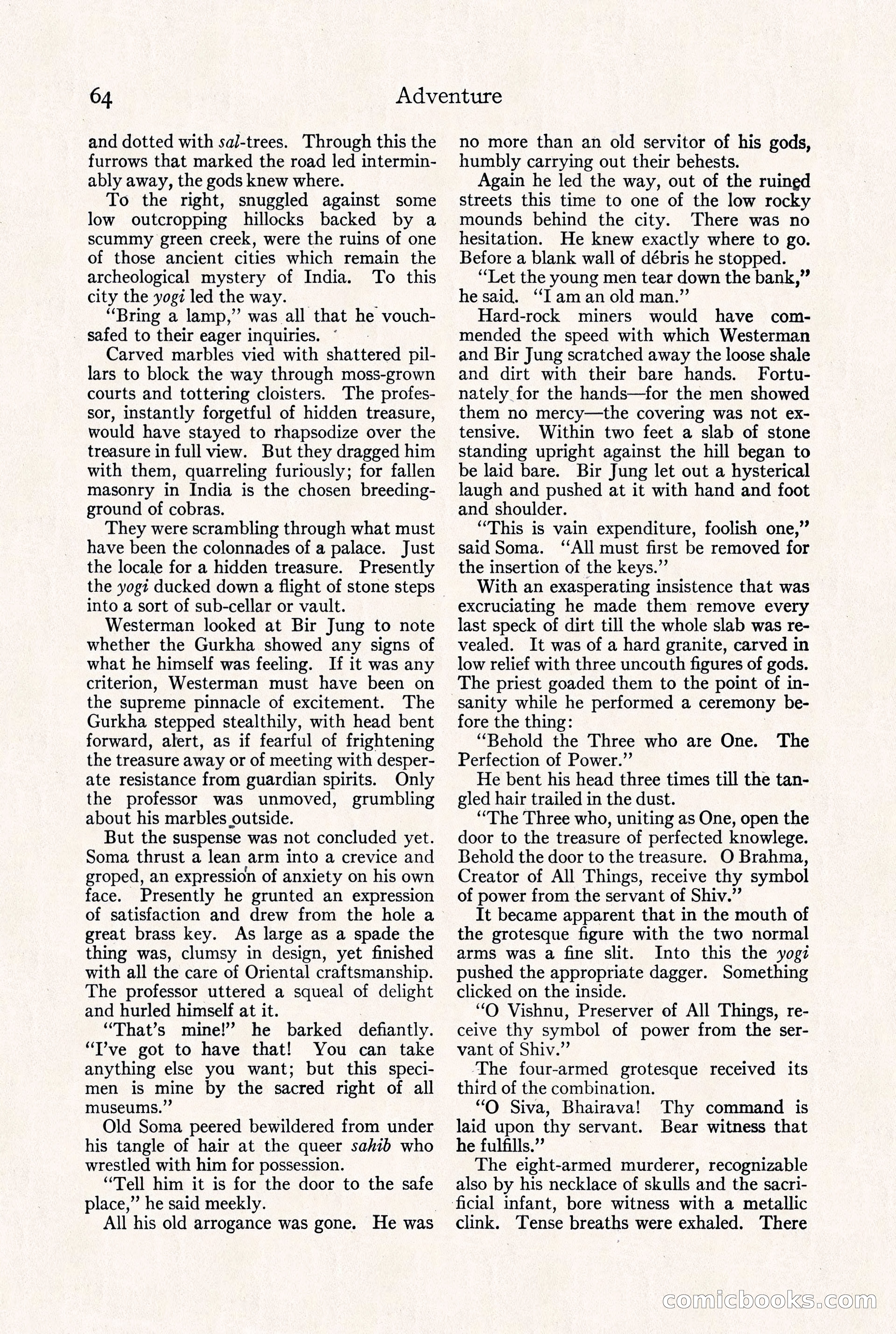 Adventure Magazine, September 30, 1923 — page 70 of 200