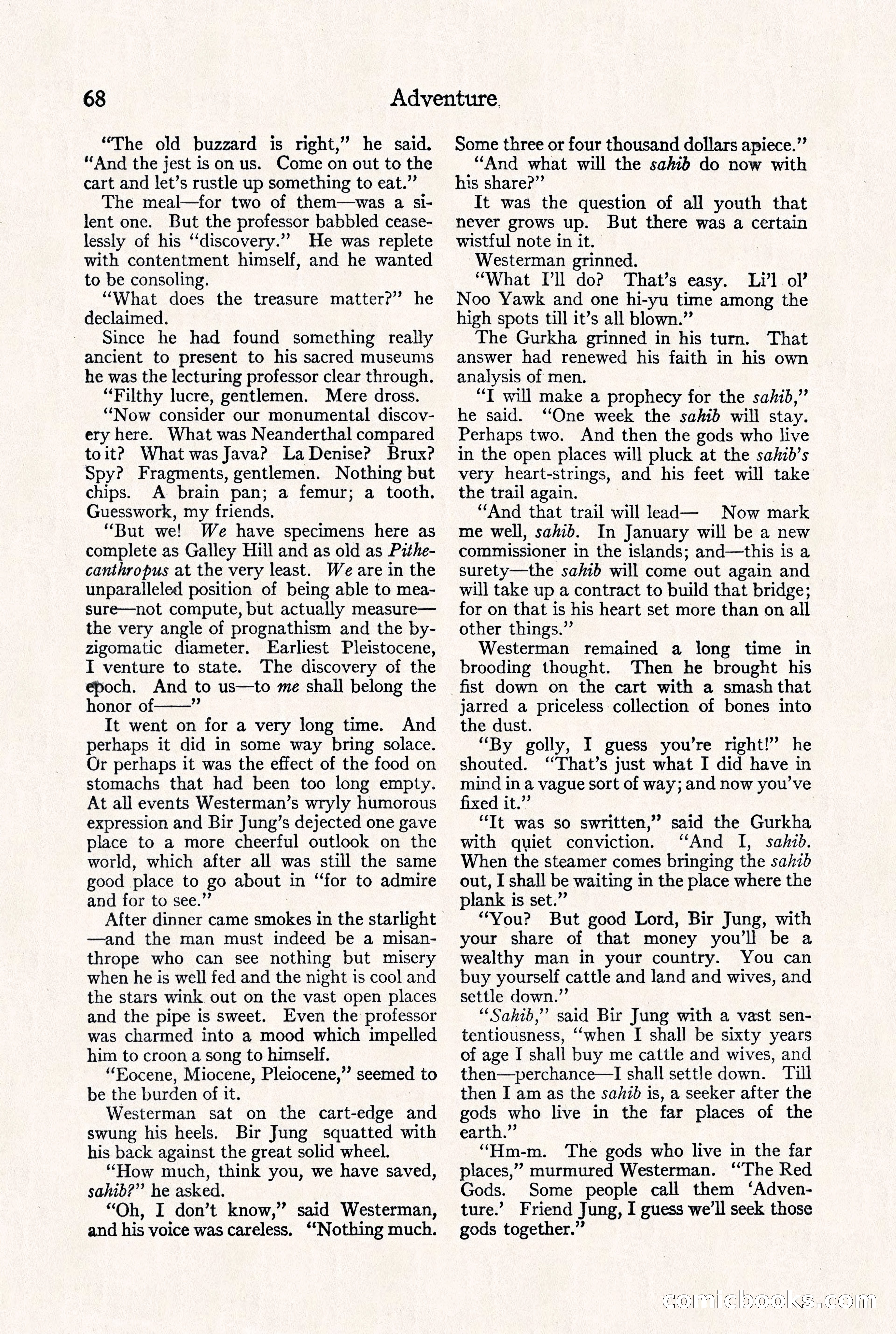 Adventure Magazine, September 30, 1923 — page 74 of 200