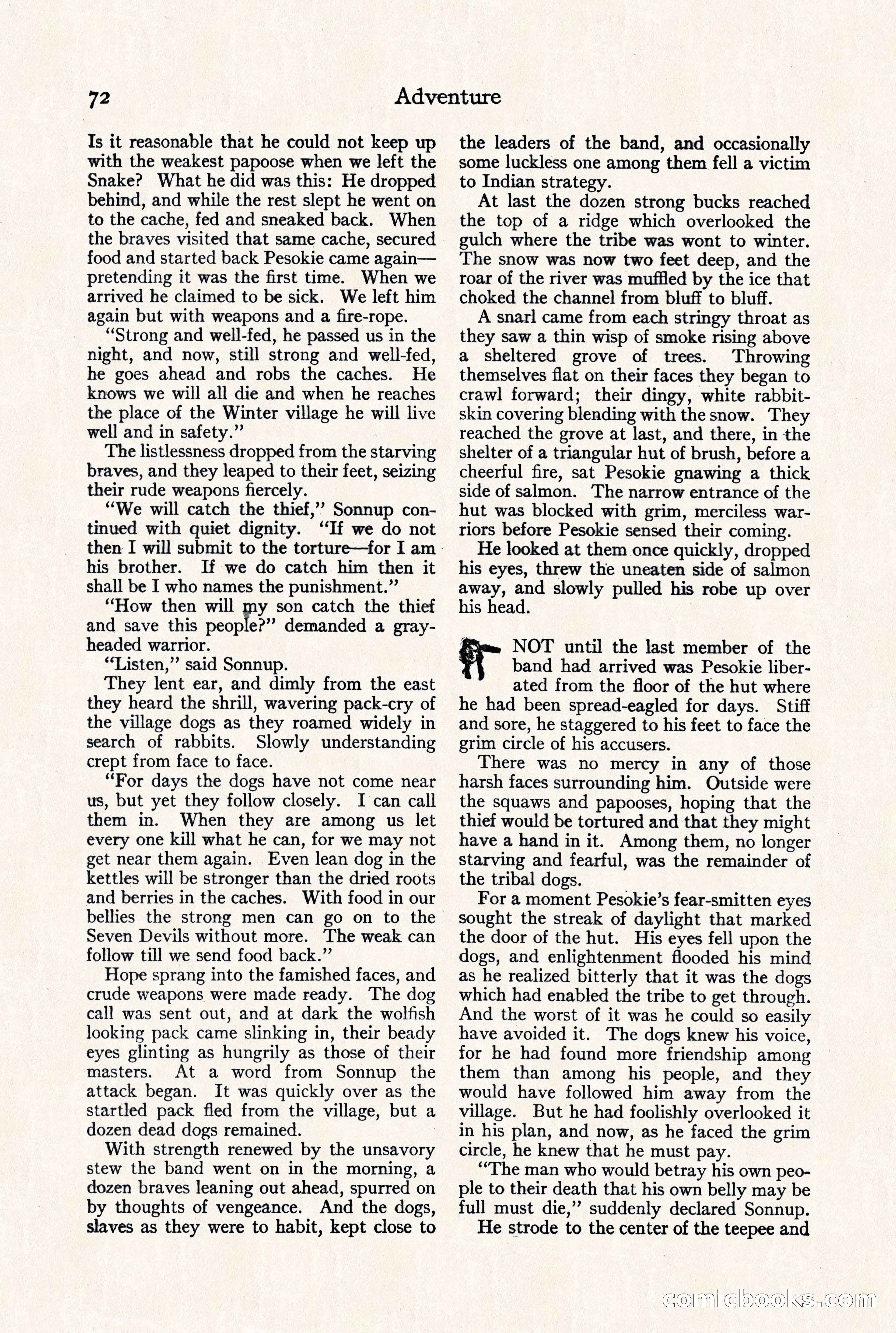 Adventure Magazine, September 30, 1923 — page 78 of 200