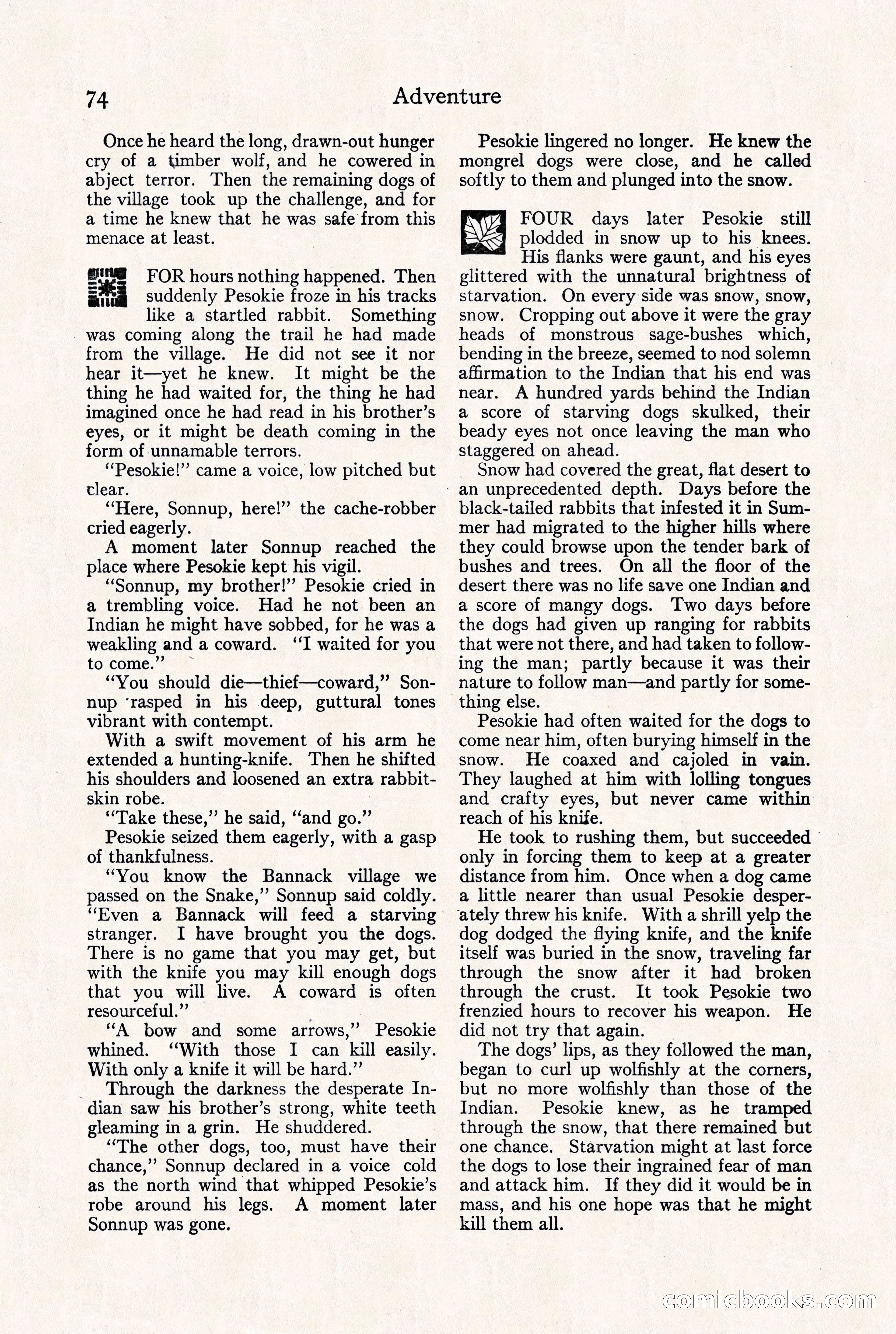 Adventure Magazine, September 30, 1923 — page 80 of 200